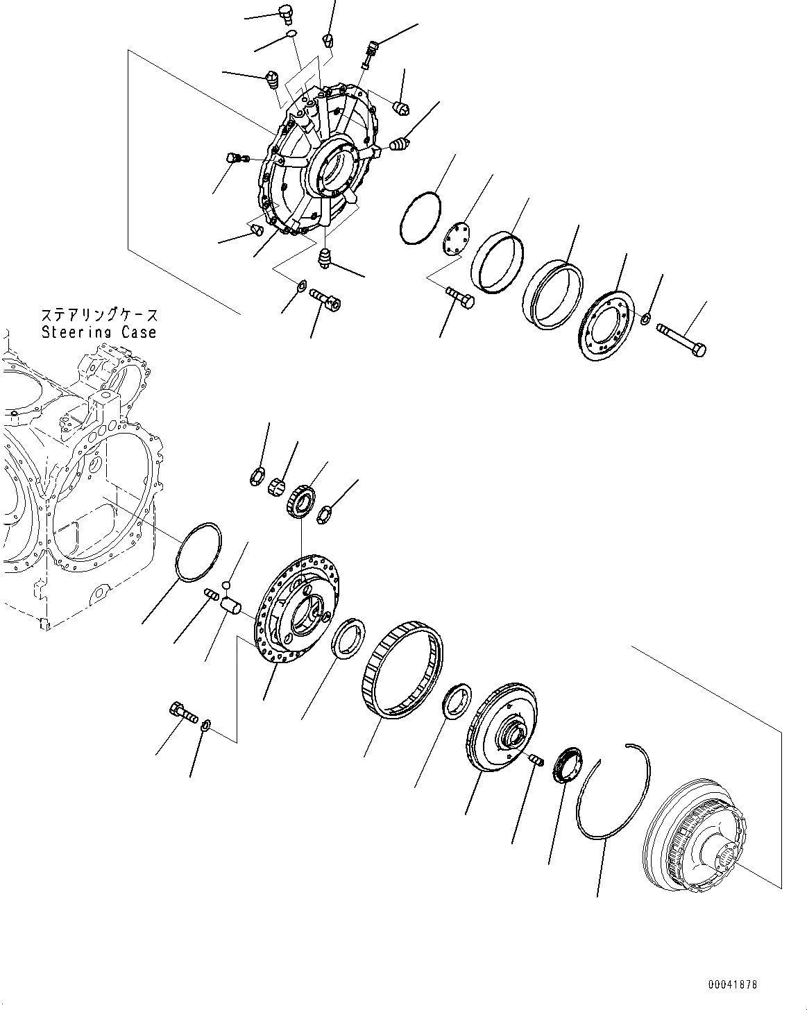 Схема запчастей Komatsu D155AX-6 - СИЛОВАЯ ПЕРЕДАЧА, ТОРМОЗ. (/) (№88-()) СИЛОВАЯ ПЕРЕДАЧА