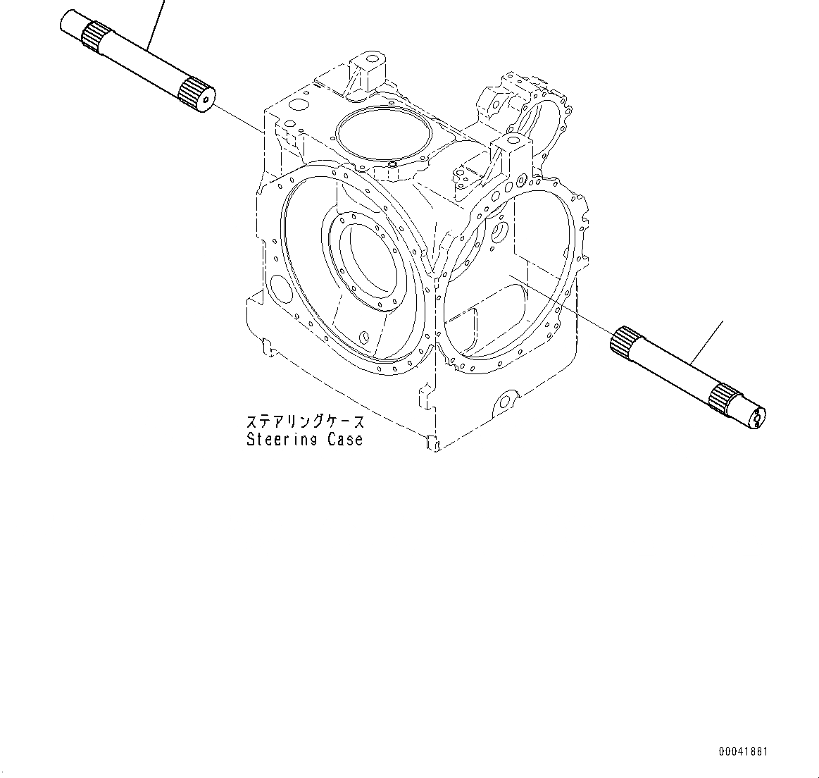 Схема запчастей Komatsu D155AX-6 - СИЛОВАЯ ПЕРЕДАЧА, ОСНОВН. РУЛЕВ. УПРАВЛЕНИЕ ВАЛ (№88-) СИЛОВАЯ ПЕРЕДАЧА