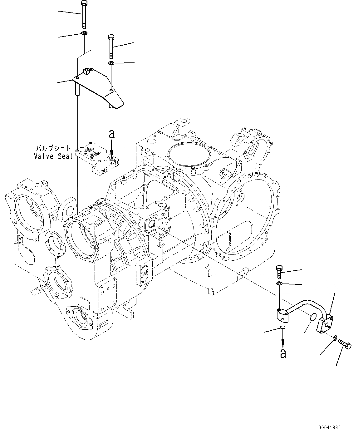Схема запчастей Komatsu D155AX-6 - СИЛОВАЯ ПЕРЕДАЧА, КЛАПАН ТРУБЫ (№88-) СИЛОВАЯ ПЕРЕДАЧА