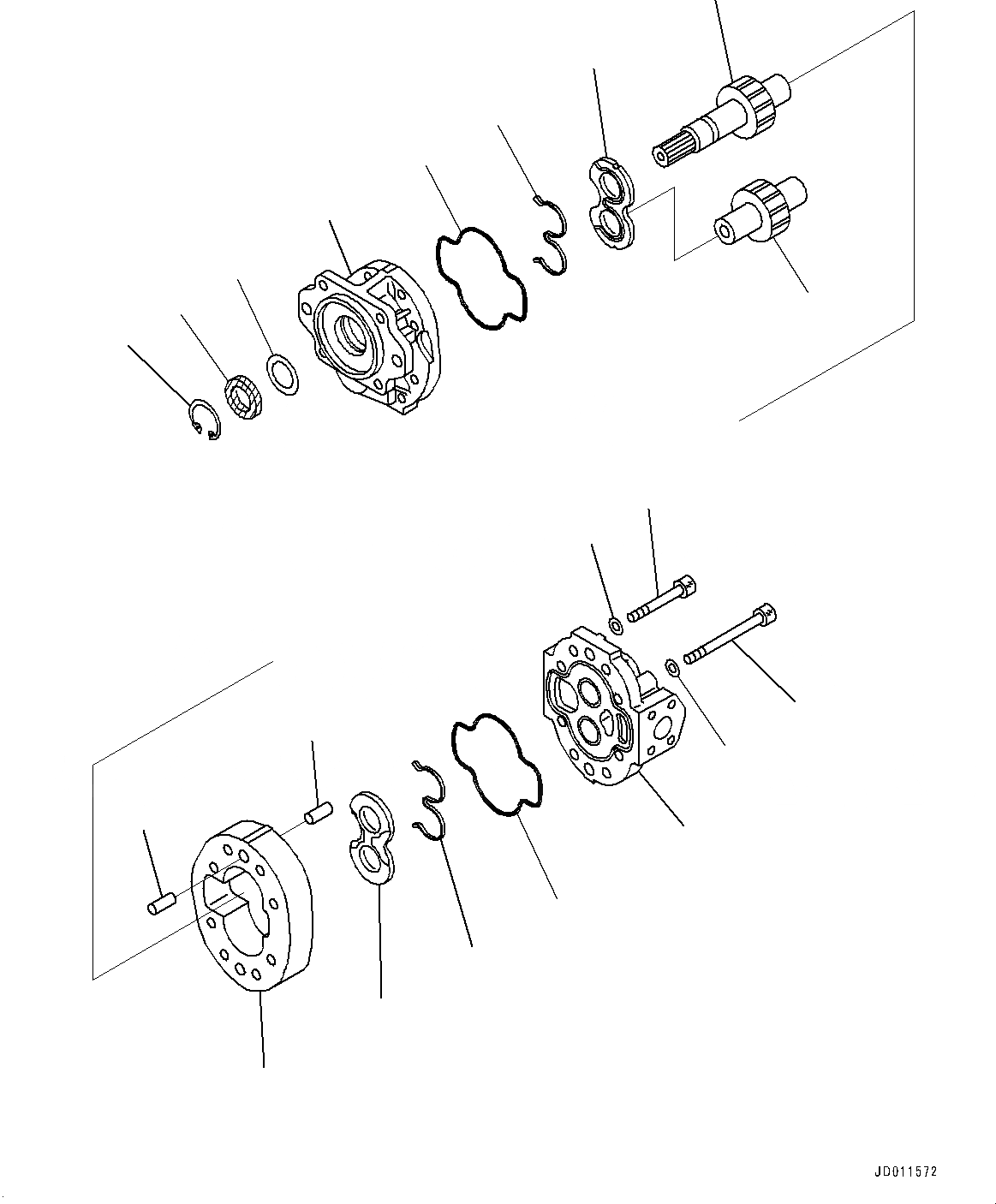 Схема запчастей Komatsu D155AX-6 - СИЛОВАЯ ПЕРЕДАЧА, ВНУТР. ЧАСТИ, ПРОДУВОЧН. НАСОС (№88-) СИЛОВАЯ ПЕРЕДАЧА