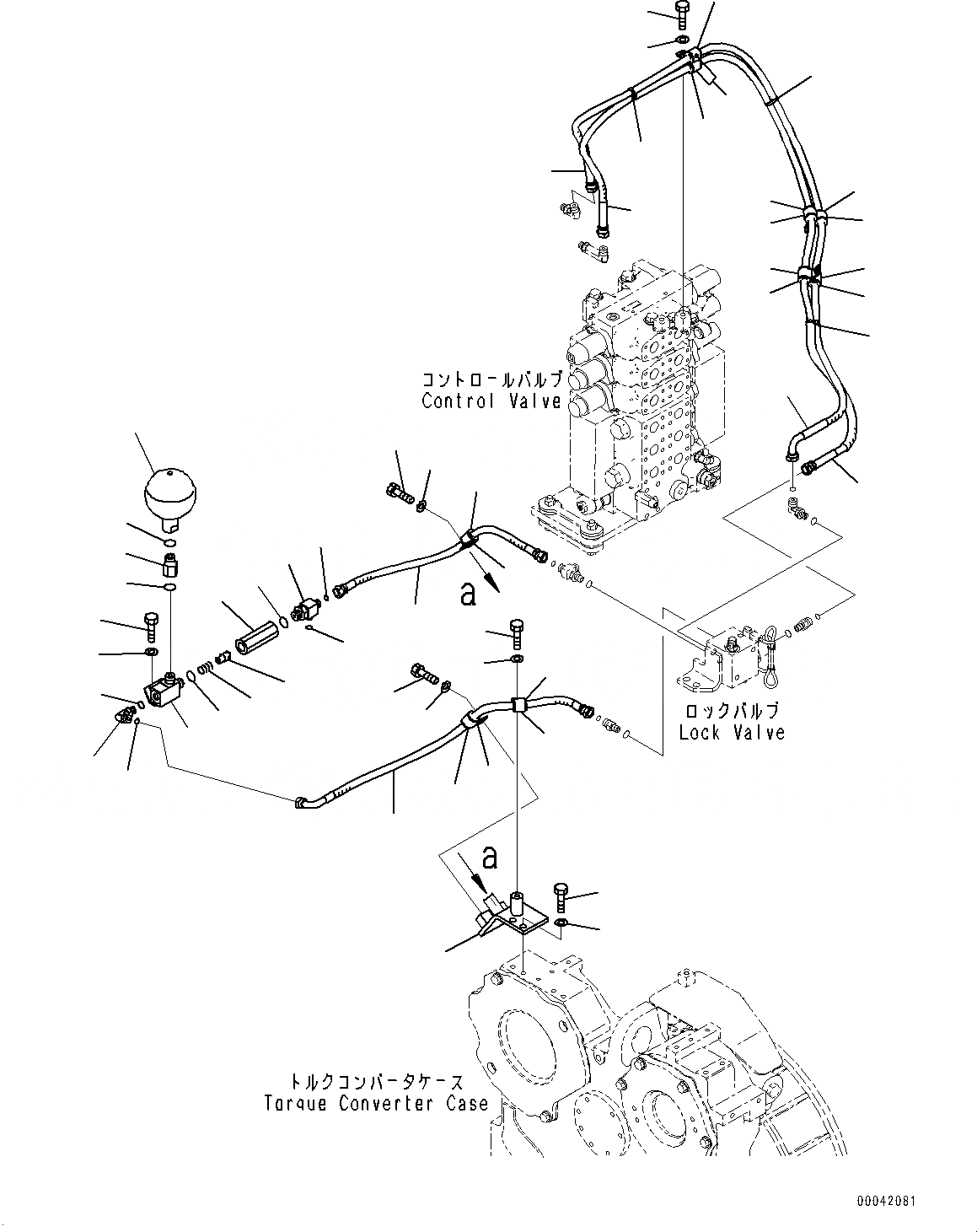 Схема запчастей Komatsu D155AX-6 - СИЛОВАЯ ПЕРЕДАЧА ГИДРАВЛ МАСЛОПРОВОДЯЩАЯ ЛИНИЯ, АККУМУЛЯТОР (№8-) СИЛОВАЯ ПЕРЕДАЧА ГИДРАВЛ МАСЛОПРОВОДЯЩАЯ ЛИНИЯ, БЕЗ СКРЕППЕР