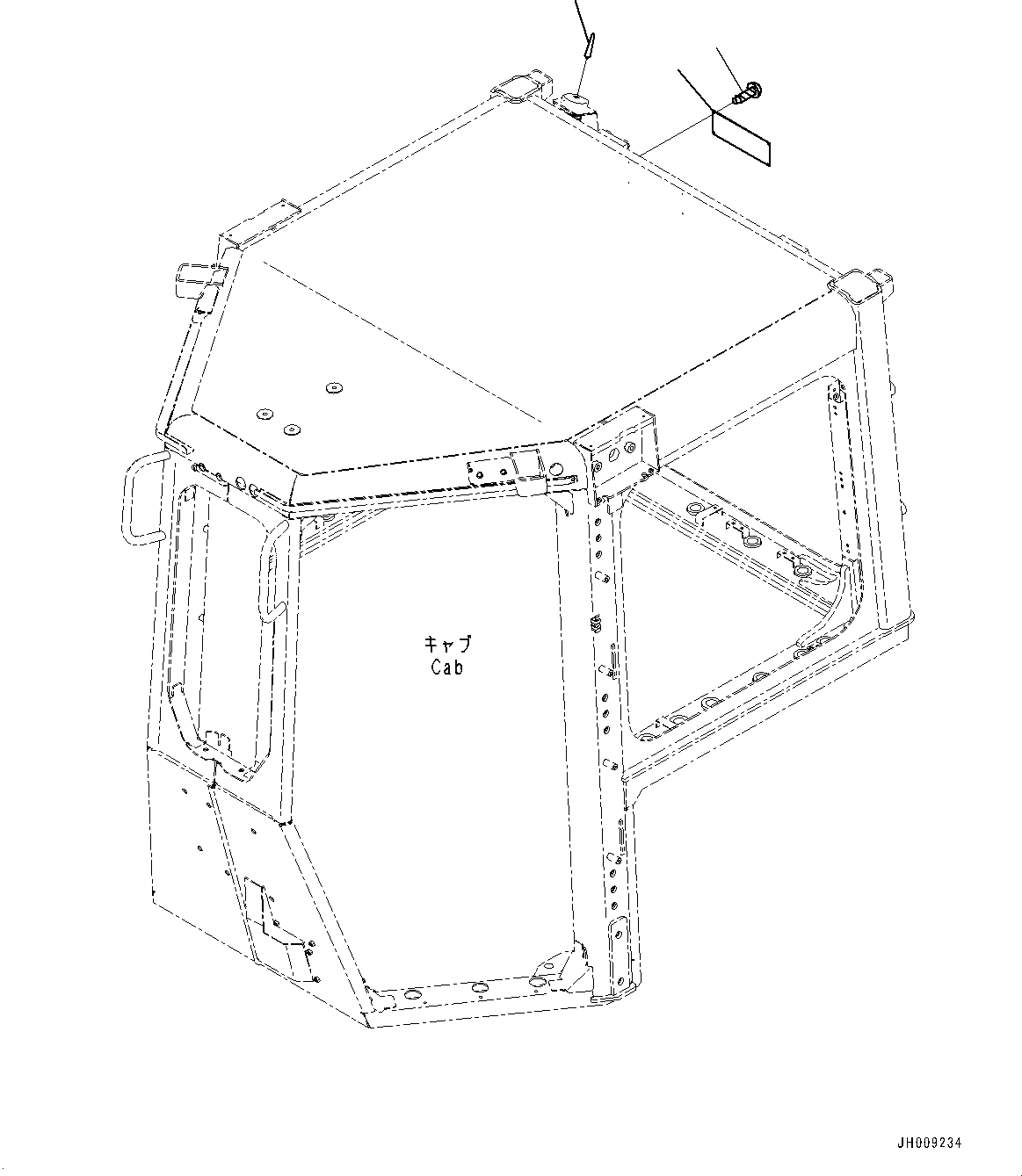Схема запчастей Komatsu D155AX-6 - КАБИНА, ПЛАСТИНА (№88-) КАБИНА, С AM-FM STEREO РАДИО, CASSETTE, ЕСКАНАТ, ASIA, ДЛЯ KOMTRAX, GPRS