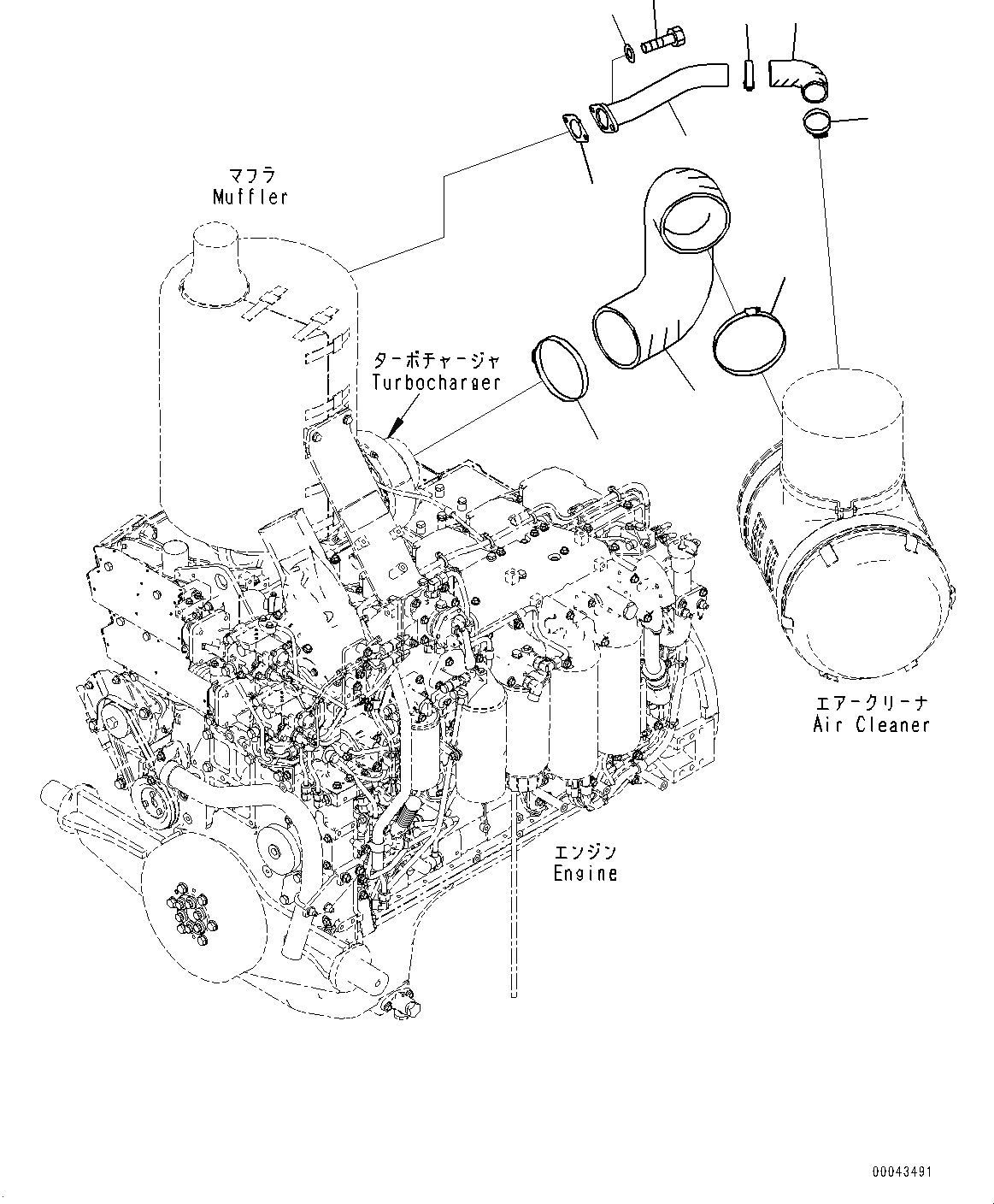 Схема запчастей Komatsu D155AX-6 - КАПОТ И БОКОВ. КРЫШКА ГРУППА, ВОЗДУХООЧИСТИТЕЛЬ ШЛАНГИ (№877-) КАПОТ И БОКОВ. КРЫШКА ГРУППА, ЗАПЫЛЕНН МЕСТН. ARRANGEMENT