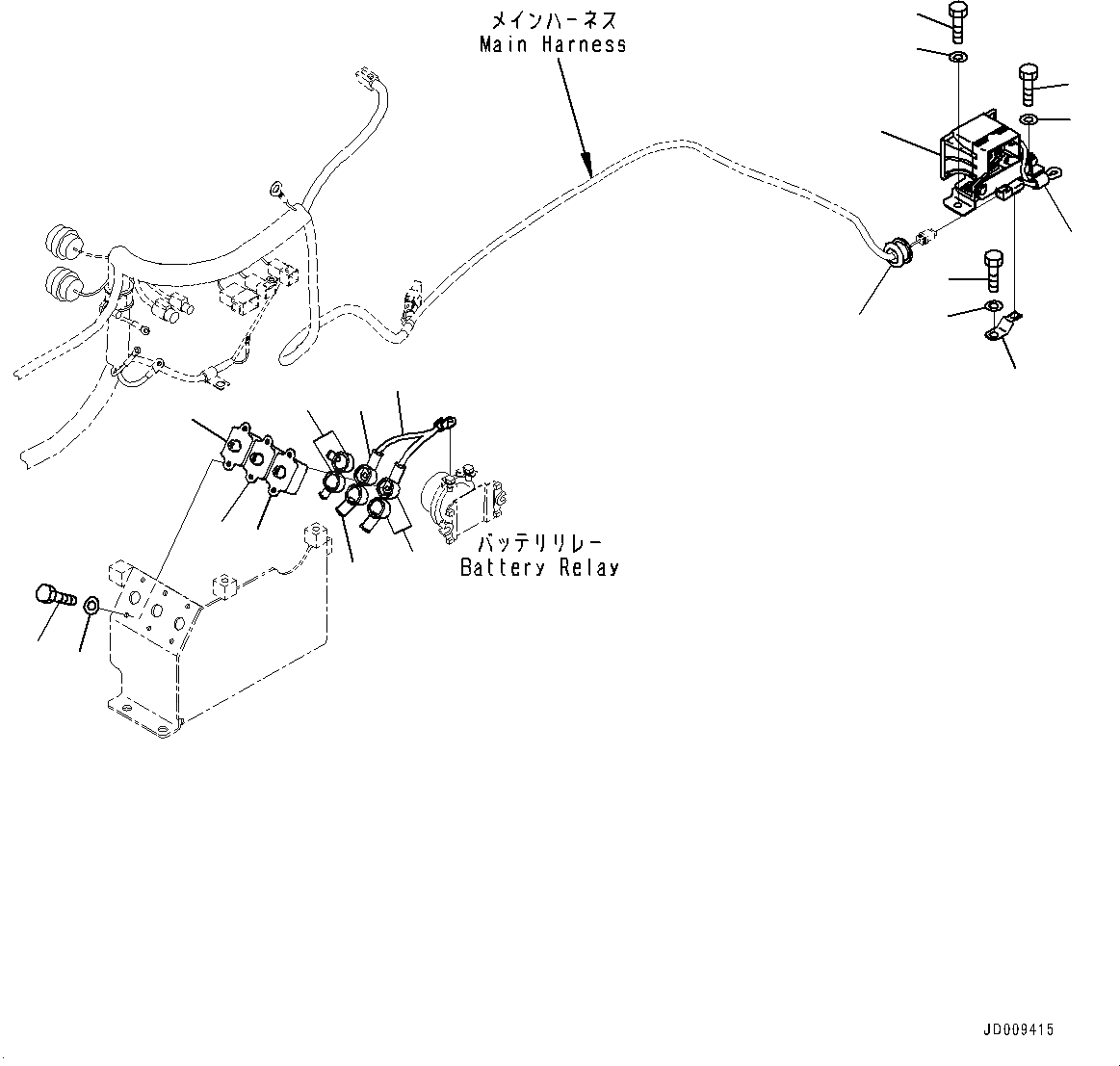 Схема запчастей Komatsu D155AX-6 - КРЫЛО, BACKUP СИГНАЛИЗ-Я (№88-88) КРЫЛО, С ВЫСОК. ЕМК. BATTERIES