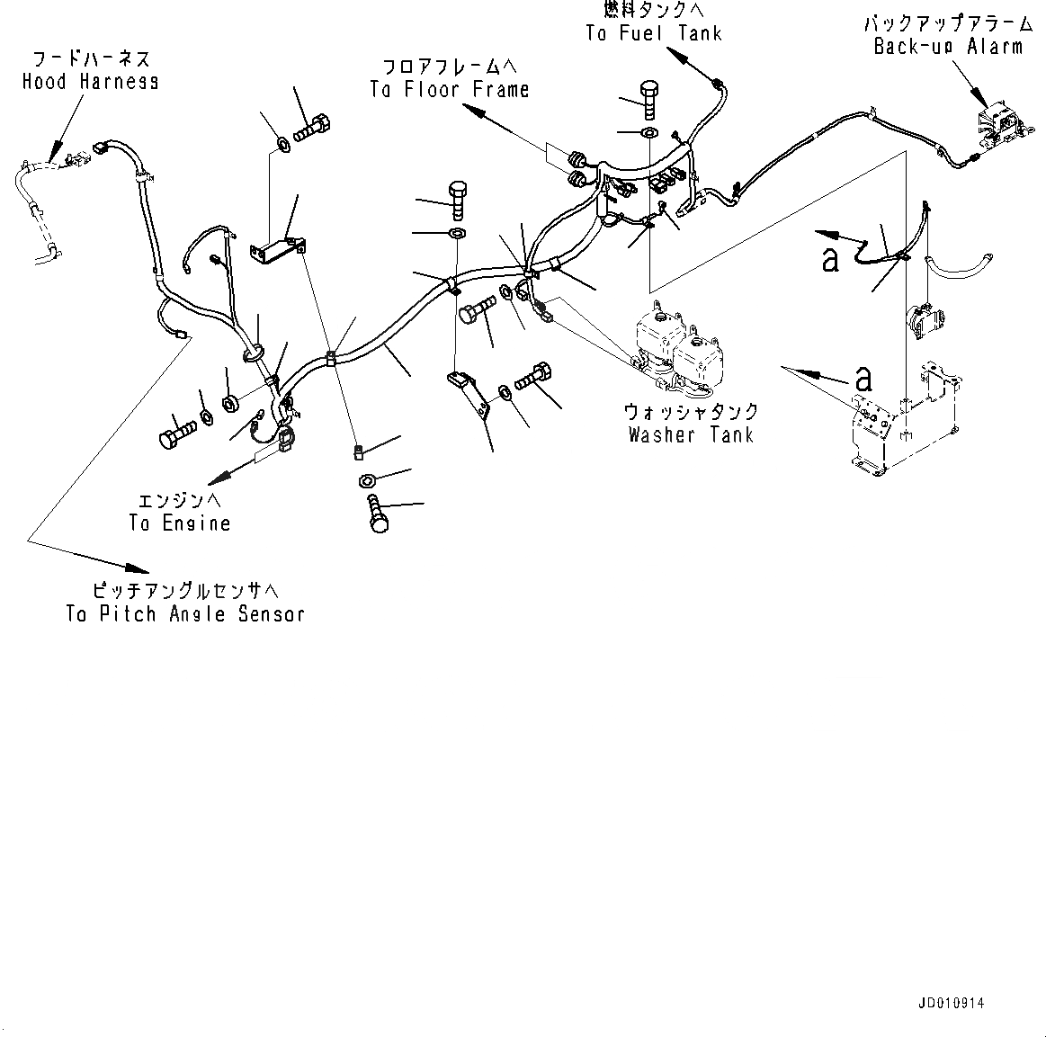 Схема запчастей Komatsu D155AX-6 - КРЫЛО, ОСНОВН. ПРОВОДКА (/) (№88-) КРЫЛО, АККУМУЛЯТОР, КОНДИЦ. ВОЗДУХА, CHINA БЕЗОПАСН. REGULATION