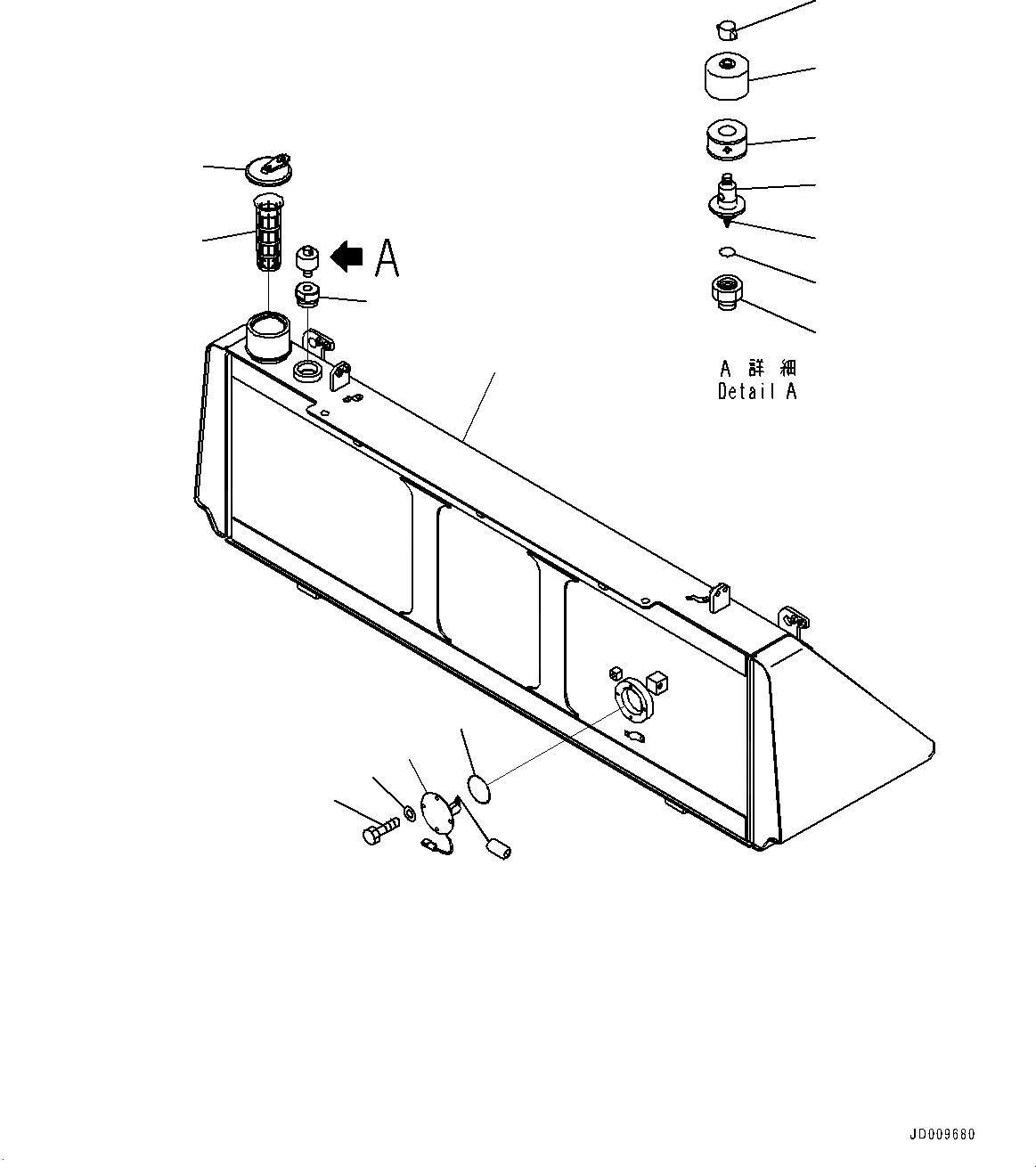 Схема запчастей Komatsu D155AX-6 - ТОПЛИВН. БАК., БАК (№88-) ТОПЛИВН. БАК.
