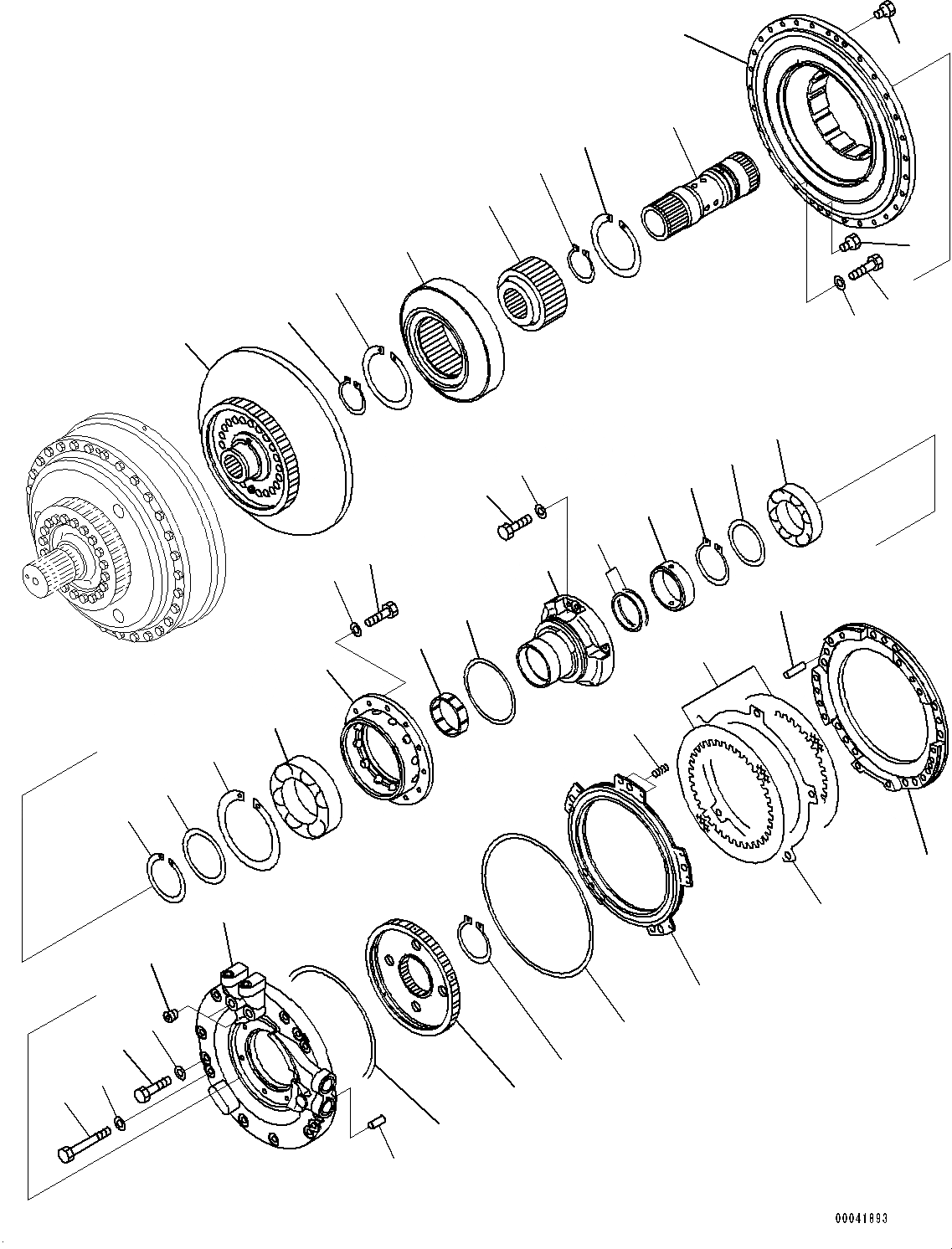 Схема запчастей Komatsu D155AX-6 - СИЛОВАЯ ПЕРЕДАЧА, НАСОС И TURBINE (№88-) СИЛОВАЯ ПЕРЕДАЧА