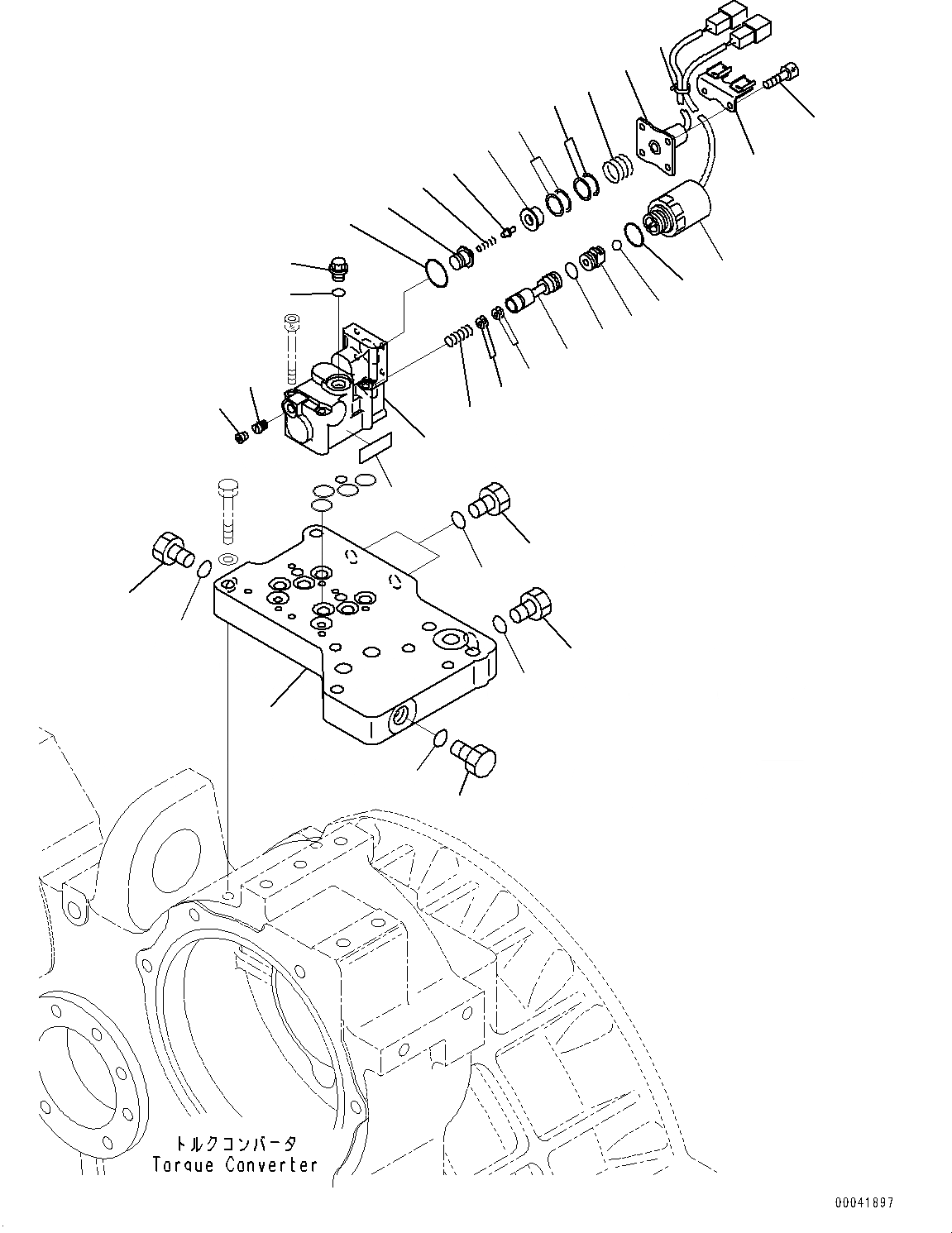 Схема запчастей Komatsu D155AX-6 - СИЛОВАЯ ПЕРЕДАЧА, ГИДРОТРАНСФОРМАТОР КЛАПАН (/) (№88-) СИЛОВАЯ ПЕРЕДАЧА