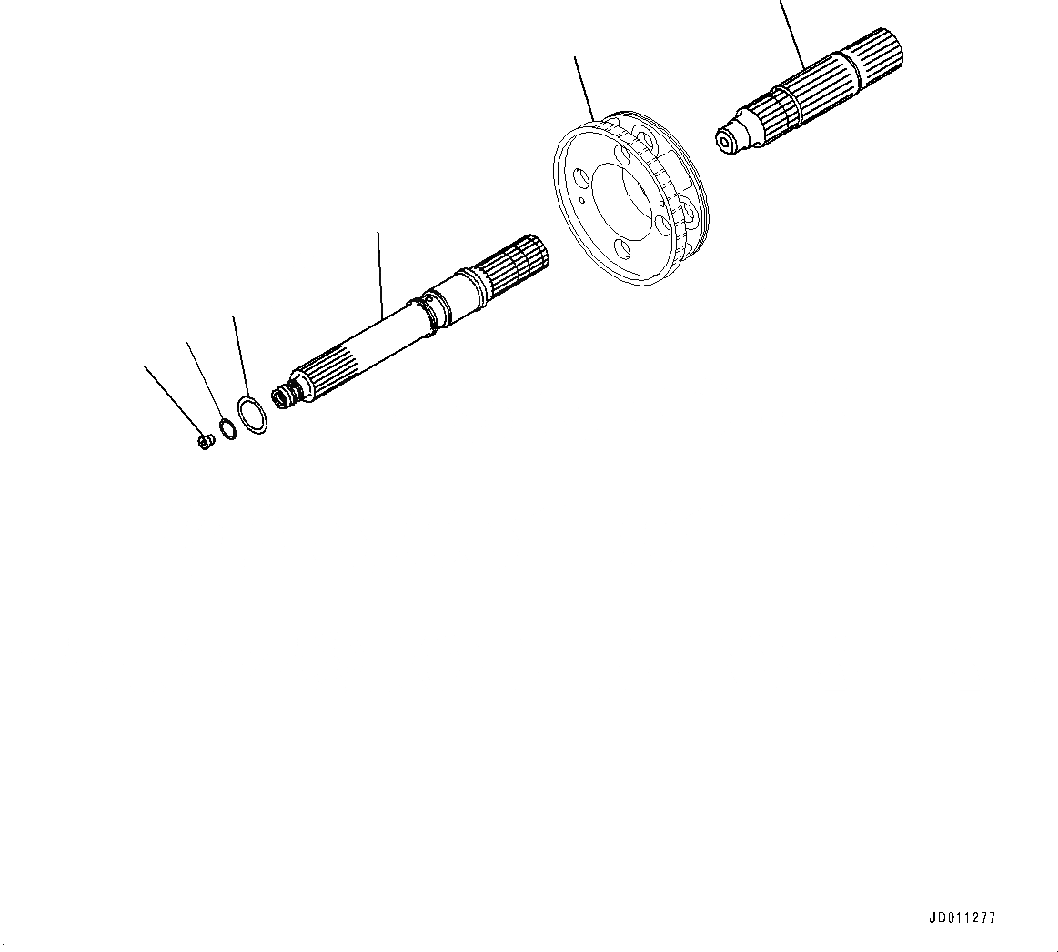 Схема запчастей Komatsu D155AX-6 - СИЛОВАЯ ПЕРЕДАЧА, ВХОД И ВЫХОДНОЙ ВАЛ (№88-) СИЛОВАЯ ПЕРЕДАЧА
