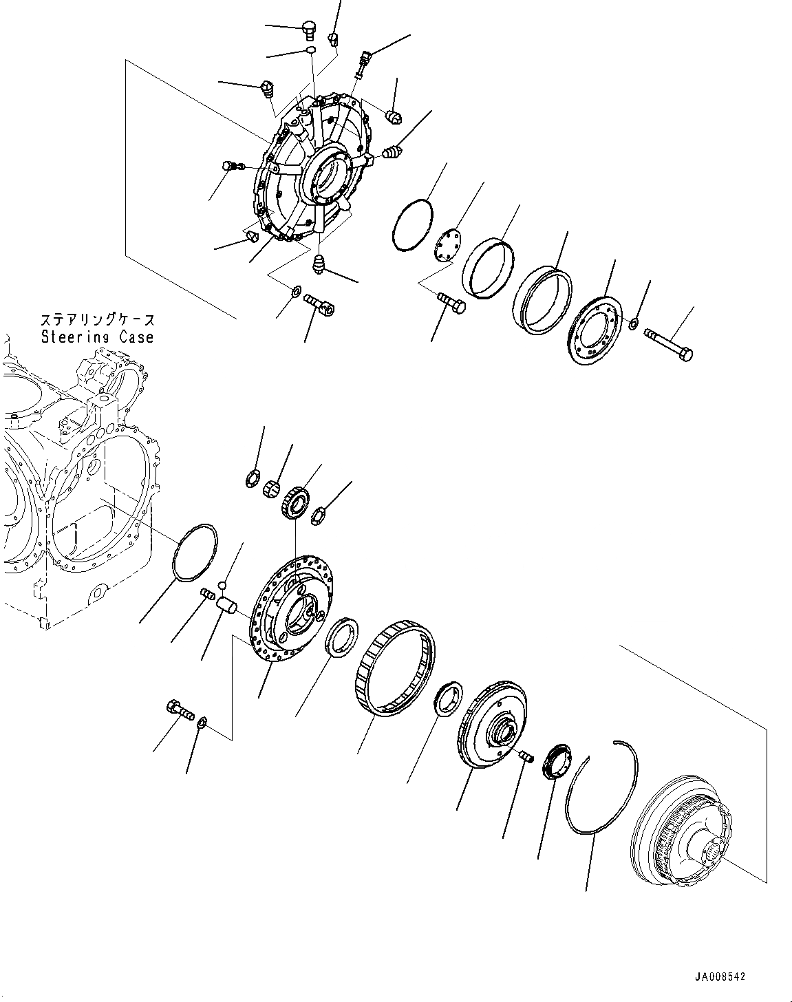 Схема запчастей Komatsu D155AX-6 - СИЛОВАЯ ПЕРЕДАЧА, ТОРМОЗ. (/) (№()-) СИЛОВАЯ ПЕРЕДАЧА