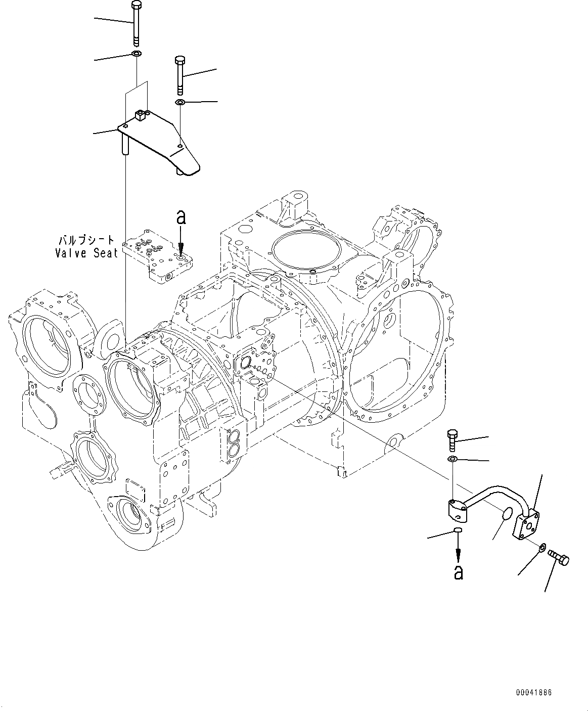 Схема запчастей Komatsu D155AX-6 - СИЛОВАЯ ПЕРЕДАЧА, КЛАПАН ТРУБЫ (№88-) СИЛОВАЯ ПЕРЕДАЧА