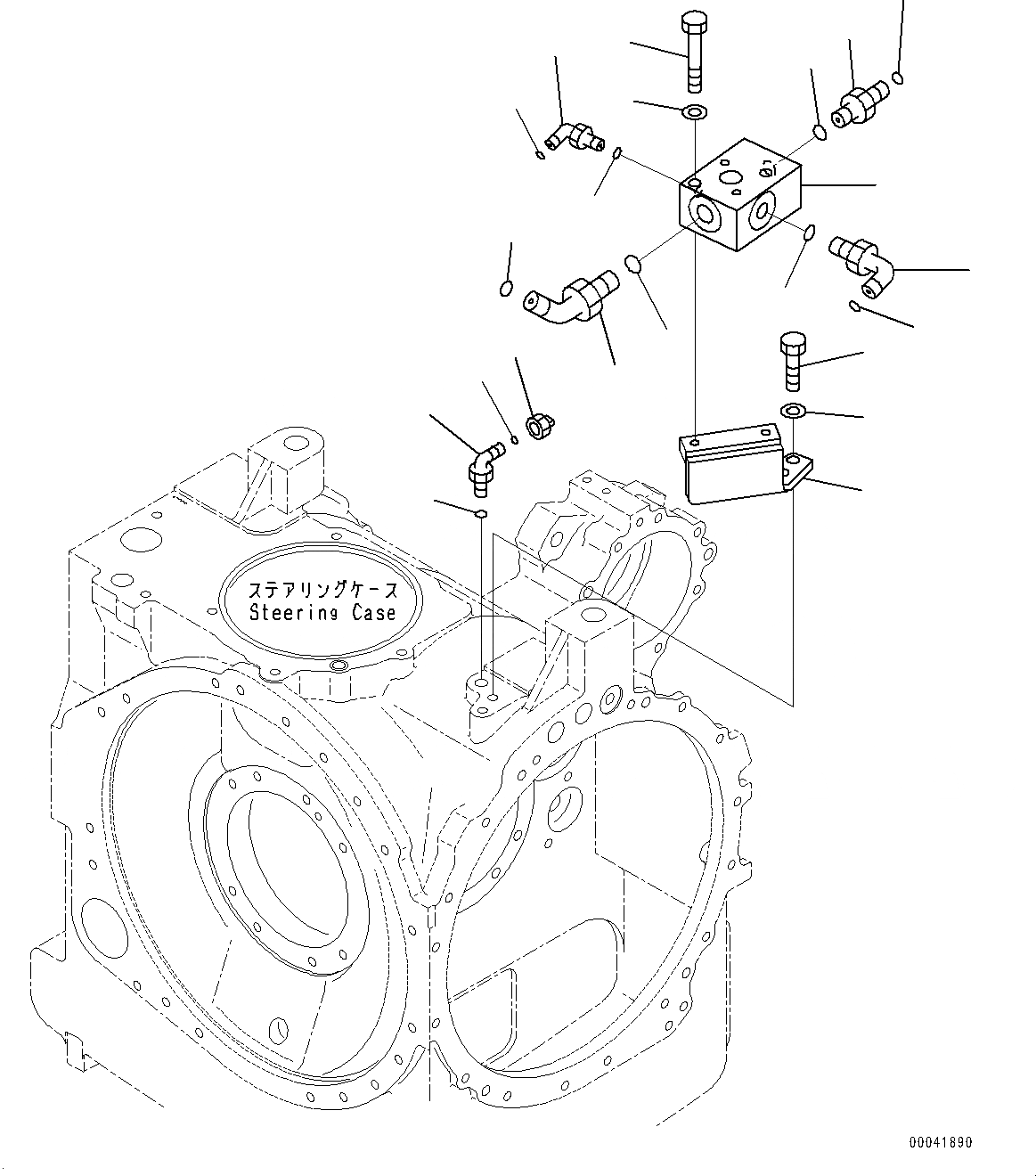 Схема запчастей Komatsu D155AX-6 - СИЛОВАЯ ПЕРЕДАЧА, ГИДРОЛИНИЯ (№88-) СИЛОВАЯ ПЕРЕДАЧА