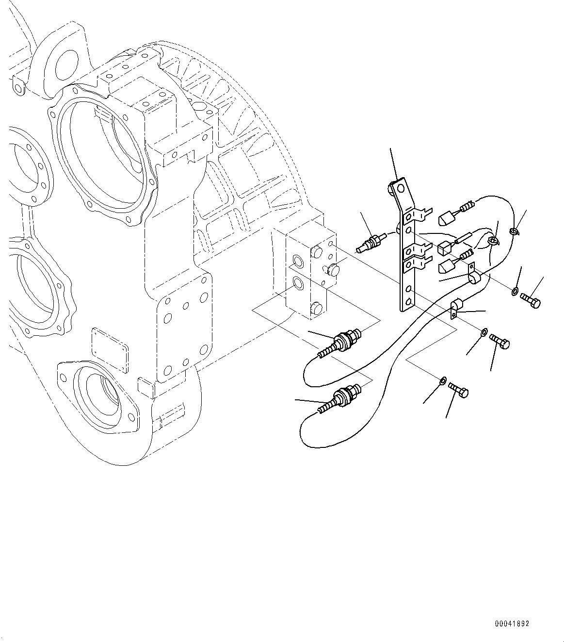 Схема запчастей Komatsu D155AX-6 - СИЛОВАЯ ПЕРЕДАЧА, ДАТЧИК (№88-) СИЛОВАЯ ПЕРЕДАЧА