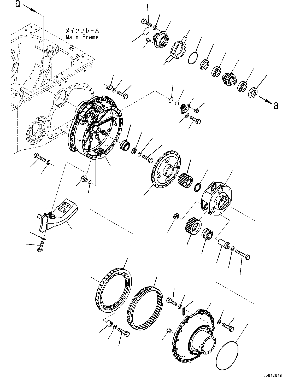 Схема запчастей Komatsu D155AX-6 - КОНЕЧНАЯ ПЕРЕДАЧА, FINAL КОРПУС ШЕСТЕРЕНН. ПЕРЕДАЧИ ЛЕВ. (№88-8) КОНЕЧНАЯ ПЕРЕДАЧА