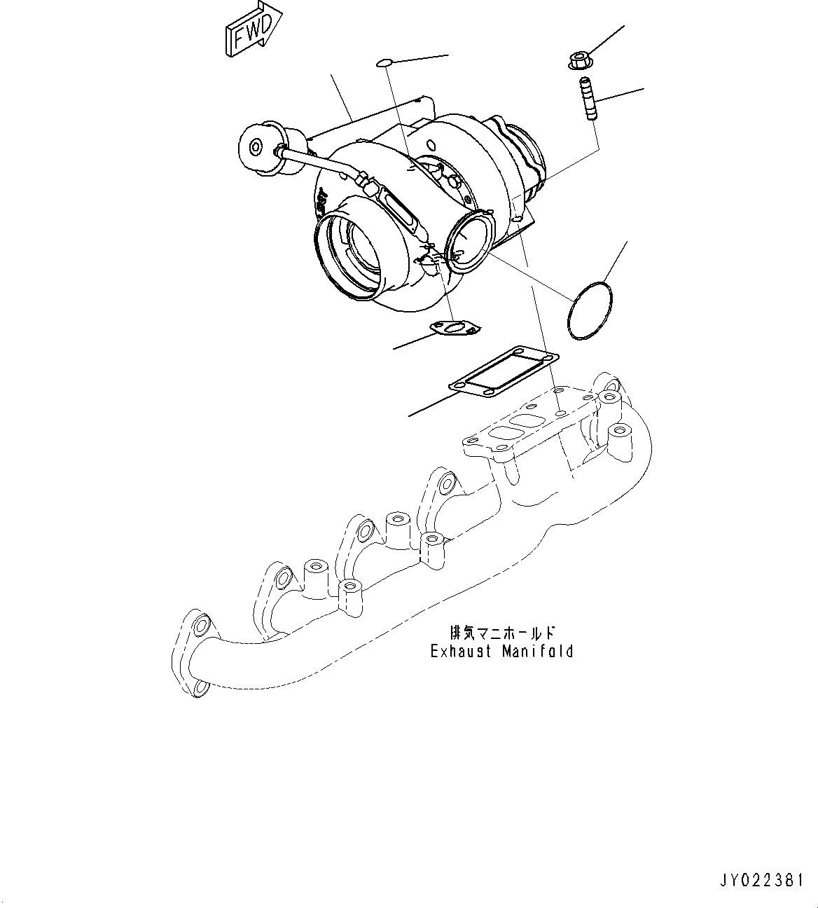 Схема запчастей Komatsu SAA6D107E-1D - ТУРБОНАГНЕТАТЕЛЬ (№98-) ТУРБОНАГНЕТАТЕЛЬ, ДЛЯ TURKEY ВЫПУСКН. EMISSIONS 3 REGULATIONS