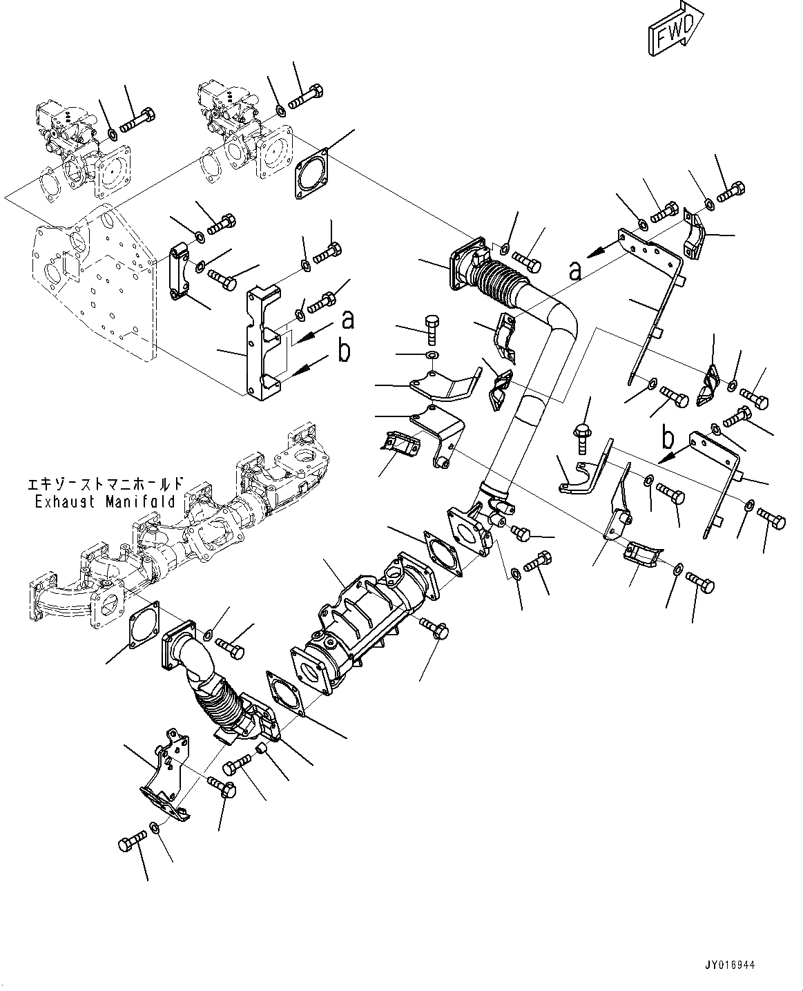 Схема запчастей Komatsu SAA6D140E-5G - ВЫПУСКН. GAS RE-CIRCULATION (EGR) КЛАПАН, EGR КЛАПАН И ОХЛАДИТЕЛЬ КРЕПЛЕНИЕ (№7-) ВЫПУСКН. GAS RE-CIRCULATION (EGR) КЛАПАН, LANDFILL СПЕЦ-ЯIFICATION