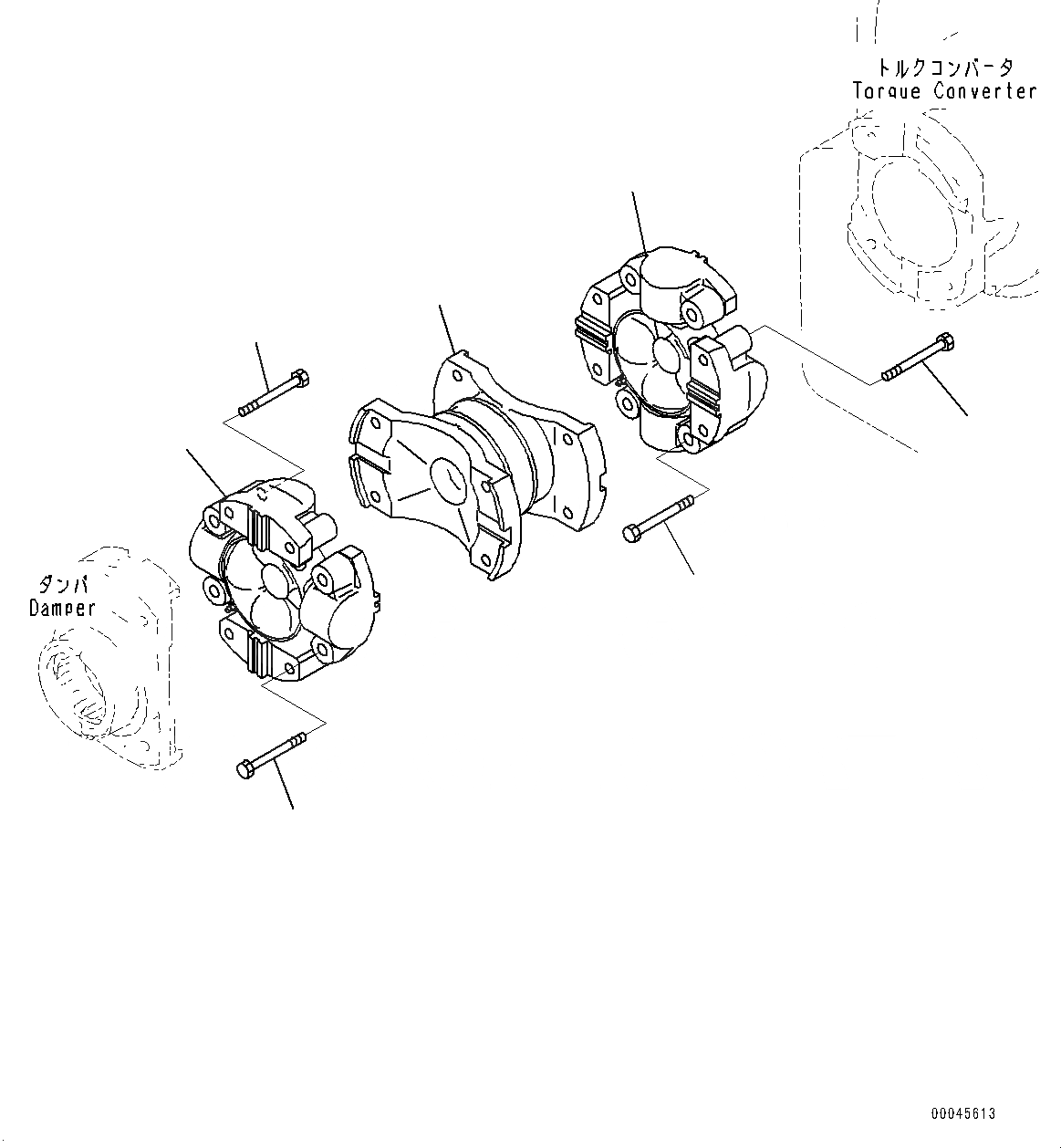 Схема запчастей Komatsu D375A-6 - КРЕСТОВИНА (№-) КРЕСТОВИНА