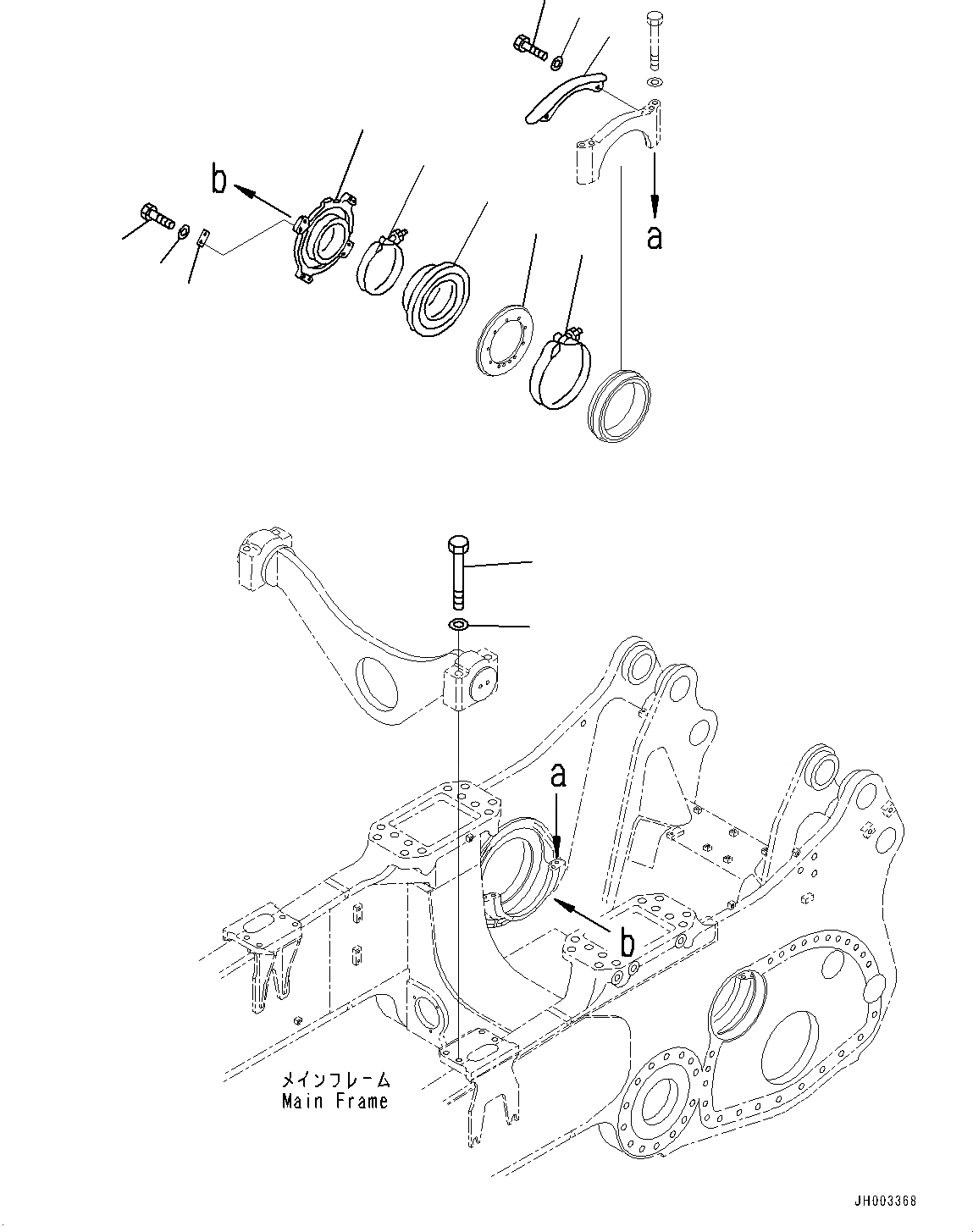 Схема запчастей Komatsu D375A-6 - СИЛОВАЯ ПЕРЕДАЧА БЛОК КРЕПЛЕНИЕ (№-) СИЛОВАЯ ПЕРЕДАЧА БЛОК КРЕПЛЕНИЕ, ONE-WAY РУЛЕВ. УПРАВЛЕНИЕ РЫЧАГ, УСИЛ.