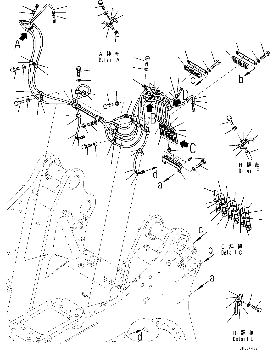 Схема запчастей Komatsu D375A-6 - ОСНОВН. РАМА, УДАЛЕННАЯ СМАЗКА ТРУБЫ (/) (№9-) ОСНОВН. РАМА, С УДАЛЕНН. СИСТ. СМАЗКИ, РЫХЛИТЕЛЬ, SEDIMENT DISCHARGING ОТВЕРСТИЕS