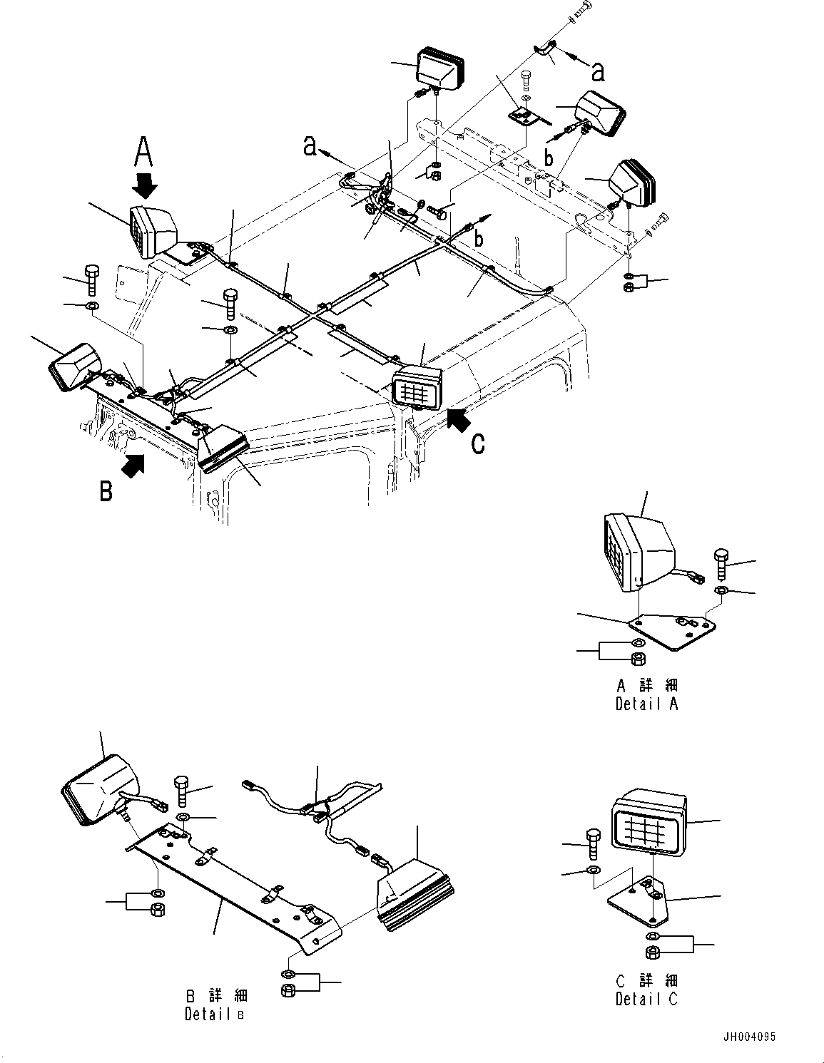 Схема запчастей Komatsu D375A-6 - ЛАМПА РАБОЧ. ОСВЕЩЕНИЯ, (№-) ЛАМПА РАБОЧ. ОСВЕЩЕНИЯ, С ДОПОЛН. HID КАБИНА ОСВЕЩЕНИЕ, ПЕРЕДН. И ЗАДН., ДЛЯ MINING СПЕЦ-ЯIFICATION