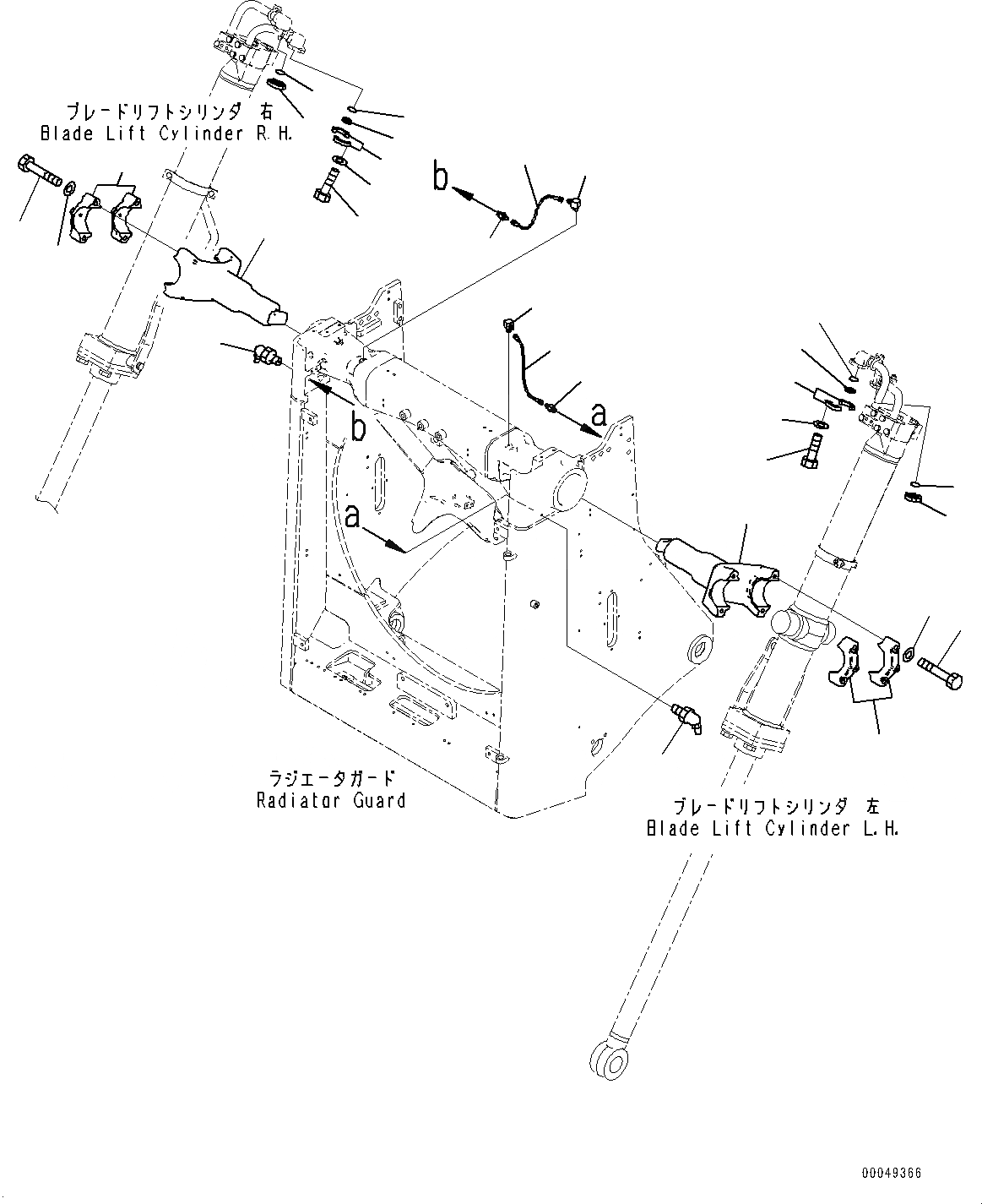 Схема запчастей Komatsu D375A-6 - ЗАЩИТА РАДИАТОРА, ЦИЛИНДР ПОДЪЕМА ОТВАЛА ВИЛКА (№-) ЗАЩИТА РАДИАТОРА, WIRE Э/ПРОВОДКА С NUMBERING