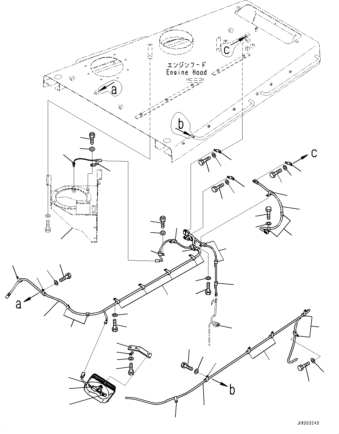 Схема запчастей Komatsu D375A-6 - КАПОТ, ПРОВОДКА (№-) КАПОТ, С БОКОВ. КРЫШКАS ПЕРФОРИРОВАНН., MINING СПЕЦ-ЯIFICATION