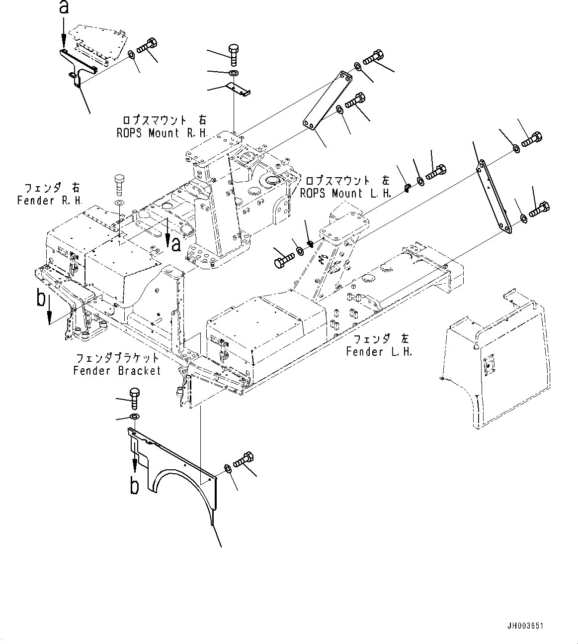 Схема запчастей Komatsu D375A-6 - КРЫЛО КОМПОНЕНТЫ, КРЫШКА КРЫЛА ДРУГОЕ ЧАСТИ (№-) КРЫЛО КОМПОНЕНТЫ, PROVISION ДЛЯ ПЛАТФОРМА