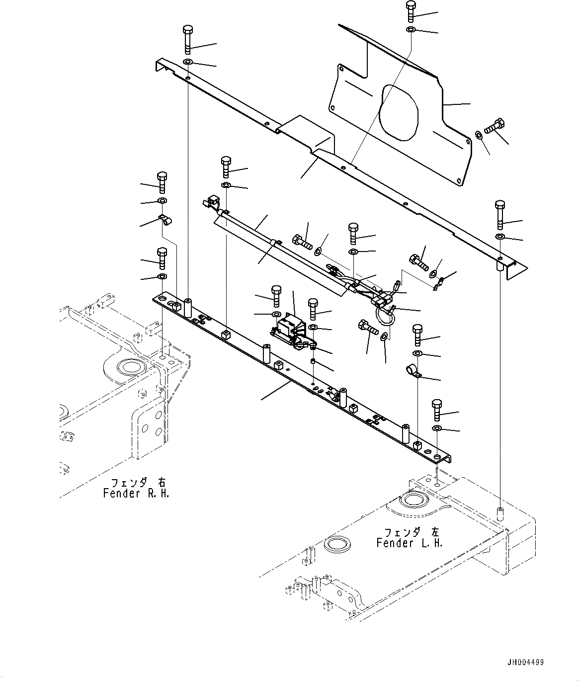 Схема запчастей Komatsu D375A-6 - ЗАДН. КРЫШКА, (№-) ЗАДН. КРЫШКА