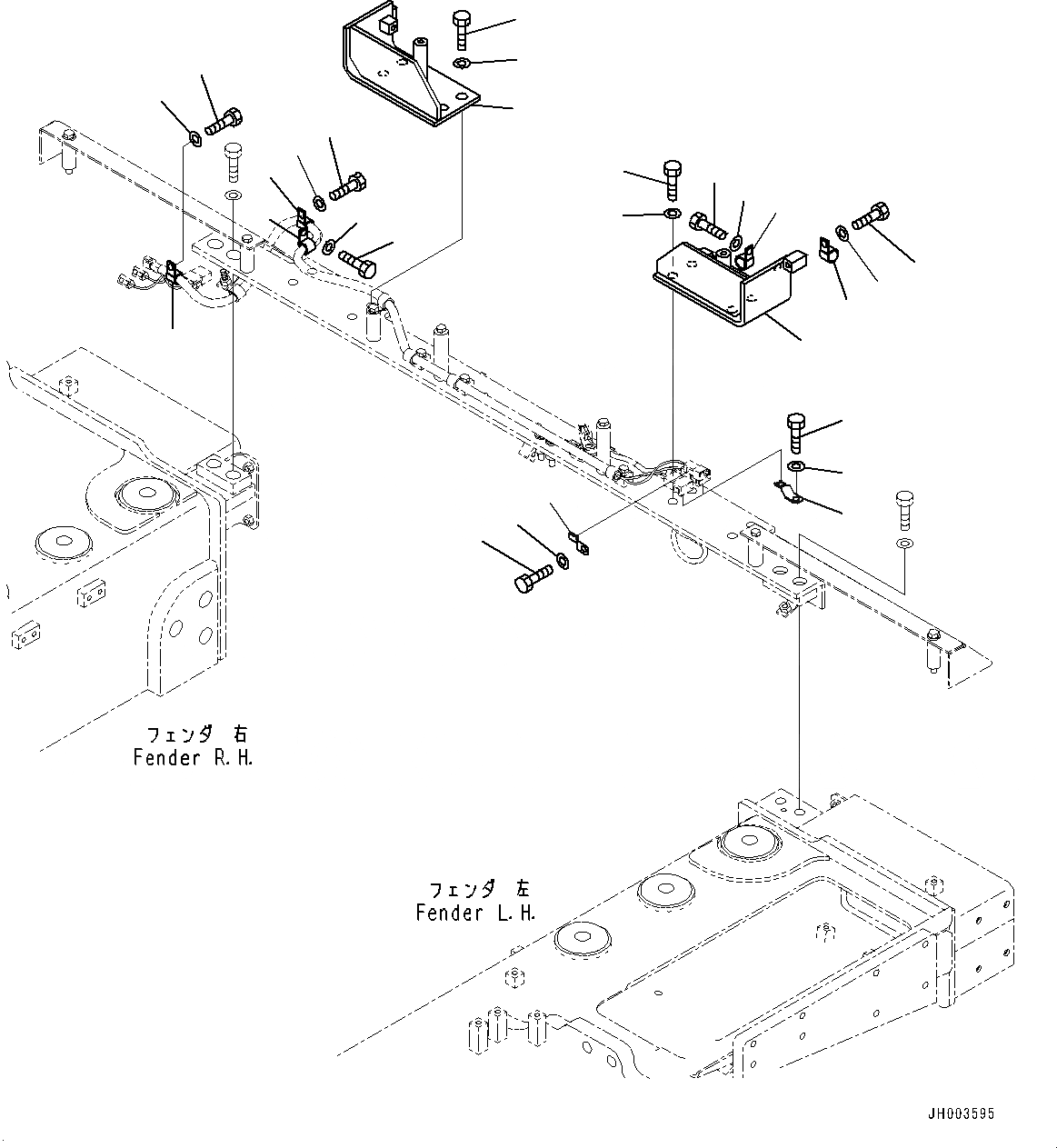 Схема запчастей Komatsu D375A-6 - ЗАДН. КРЫШКА, ПЛАТФОРМА КОМПОНЕНТЫ (№-) ЗАДН. КРЫШКА, ПЛАТФОРМА
