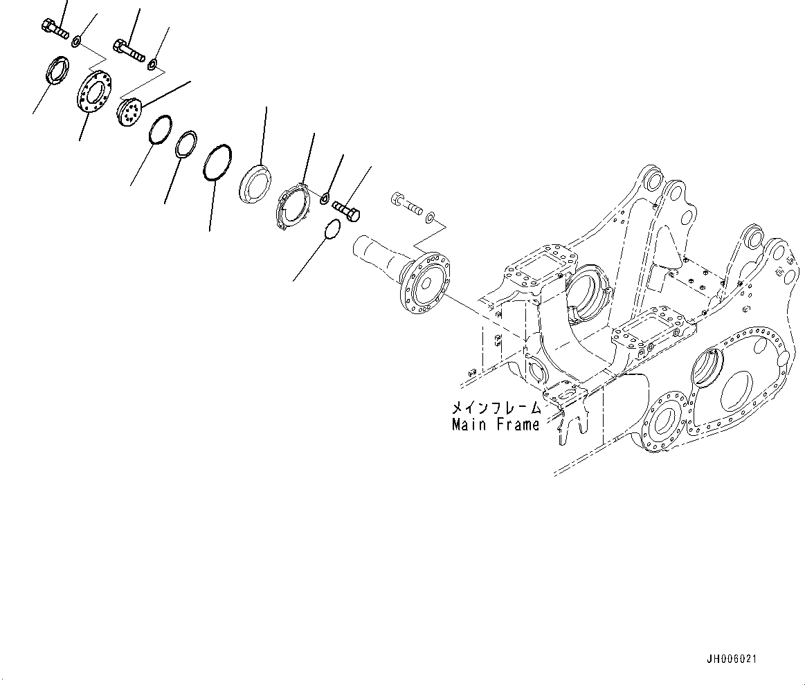 Схема запчастей Komatsu D375A-6 - ГУСЕНИЧНАЯ РАМА, PIVOT, ПРАВ. (№-) ГУСЕНИЧНАЯ РАМА, С ЗАЩИТА ОПОРНЫХ КАТКОВ, УДЛИНН.