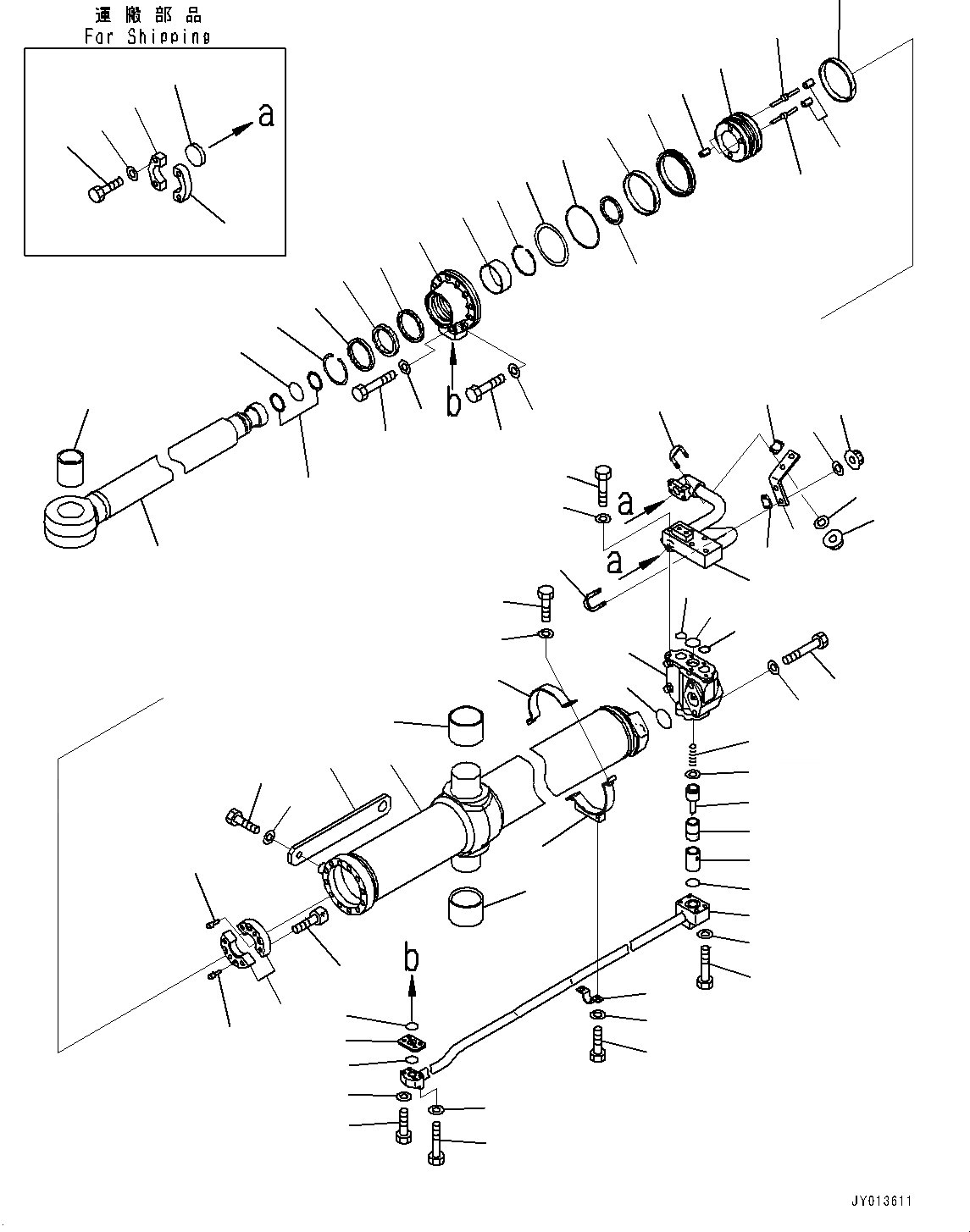 Схема запчастей Komatsu D375A-6 - DOZER ЦИЛИНДР ПОДЪЕМА ОТВАЛА, ВНУТР. ЧАСТИ, ЛЕВ. (№-) DOZER ЦИЛИНДР ПОДЪЕМА ОТВАЛА