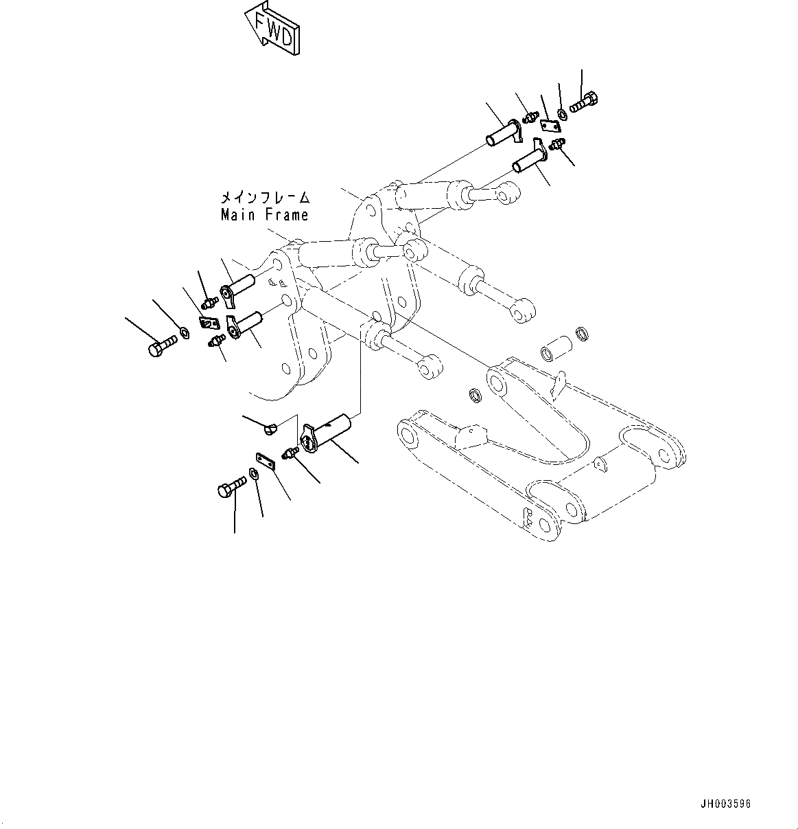 Схема запчастей Komatsu D375A-6 - РЫХЛИТЕЛЬ ПАЛЕЦ, ПАЛЕЦ (№-) РЫХЛИТЕЛЬ ПАЛЕЦ, УДАЛЕНН. СИСТ. СМАЗКИ