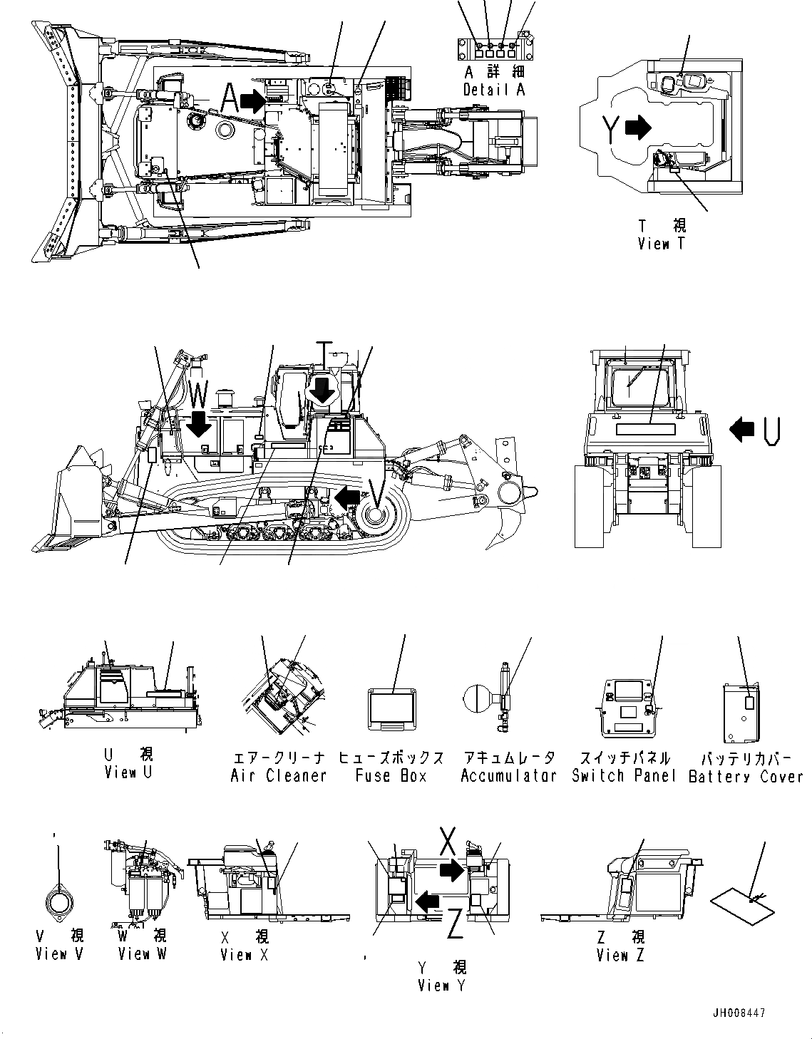 Схема запчастей Komatsu D375A-6 - МАРКИРОВКА (№-) МАРКИРОВКА, АНГЛ., TEXT ТИП, EPA REGULATIONS TPEM ИЛИ CANADA EPA REGULATIONS TPEM