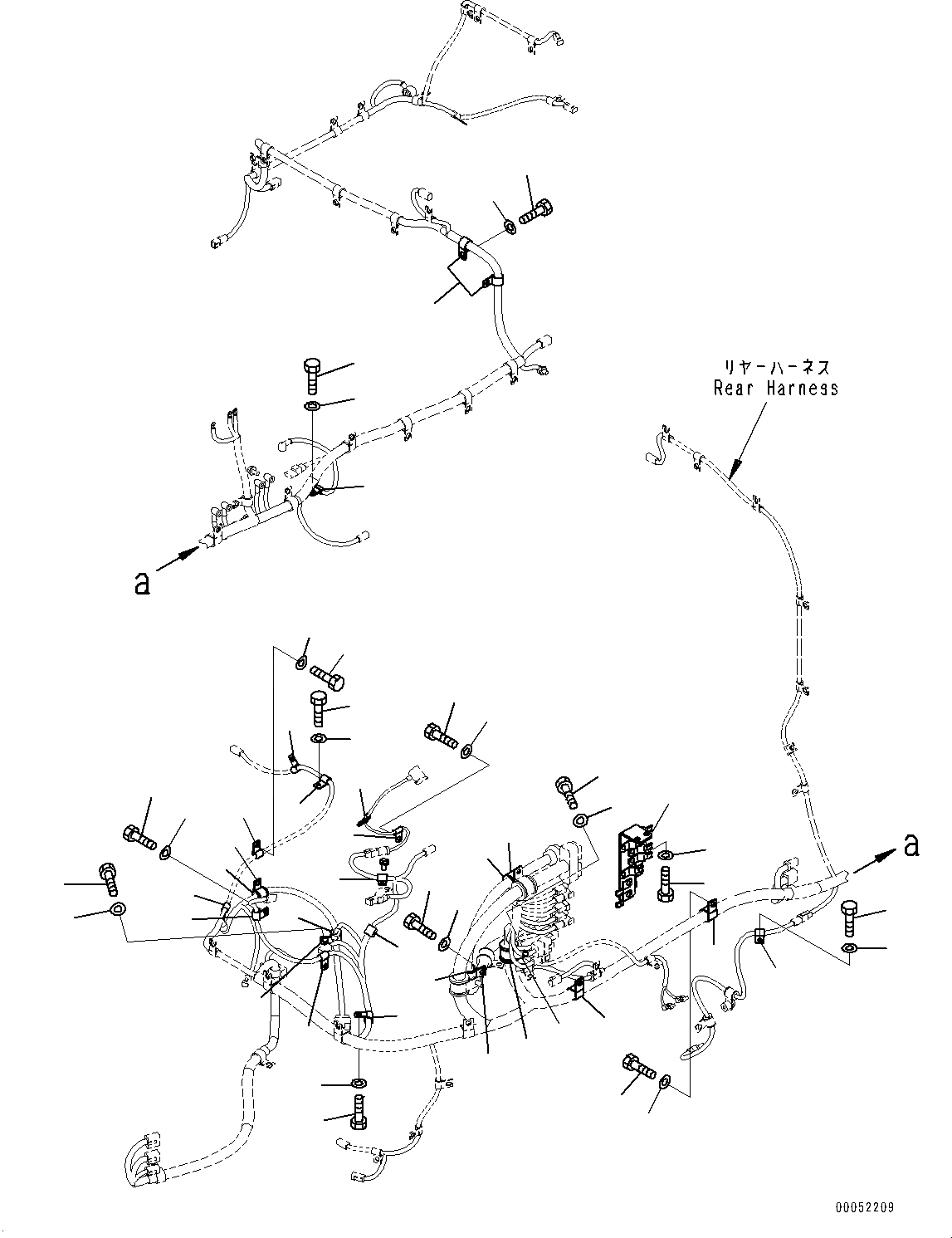 Схема запчастей Komatsu WA430-6 - ЗАДН. ПРОВОДКА, КРЕПЛЕНИЕ (/) (№-) ЗАДН. ПРОВОДКА, ДЛЯ AMP. ГЕНЕРАТОР, С ЭКСТРЕНН. УПРАВЛ., С АККУМУЛЯТОР DISCONNECT ПЕРЕКЛЮЧАТЕЛЬ