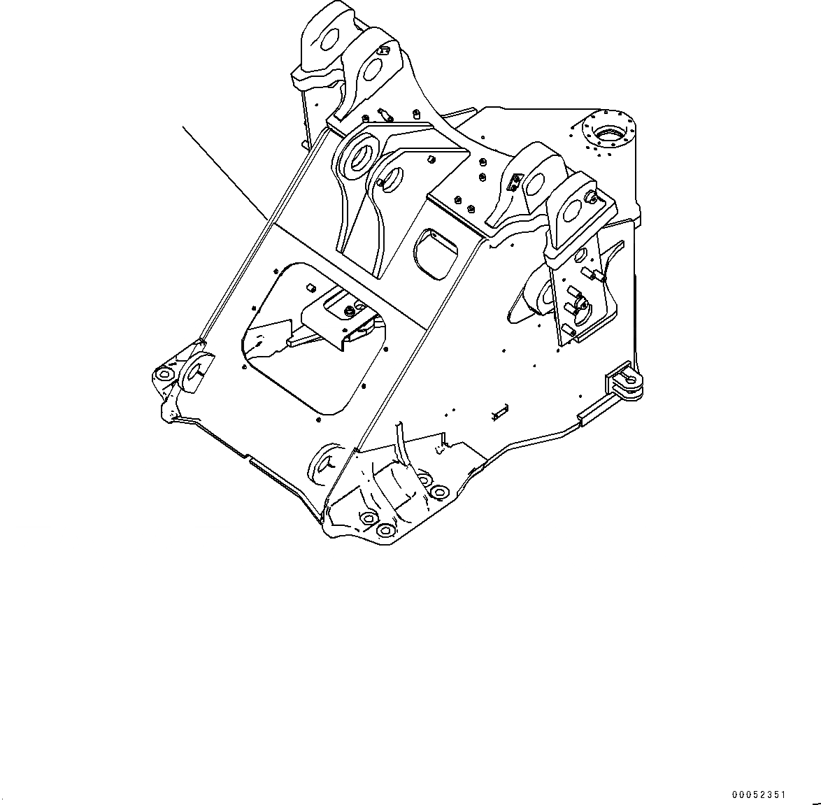 Схема запчастей Komatsu WA430-6 - ПЕРЕДН. РАМА (№-) ПЕРЕДН. РАМА, АВТОМАТИЧ. СМАЗКА СИСТЕМА