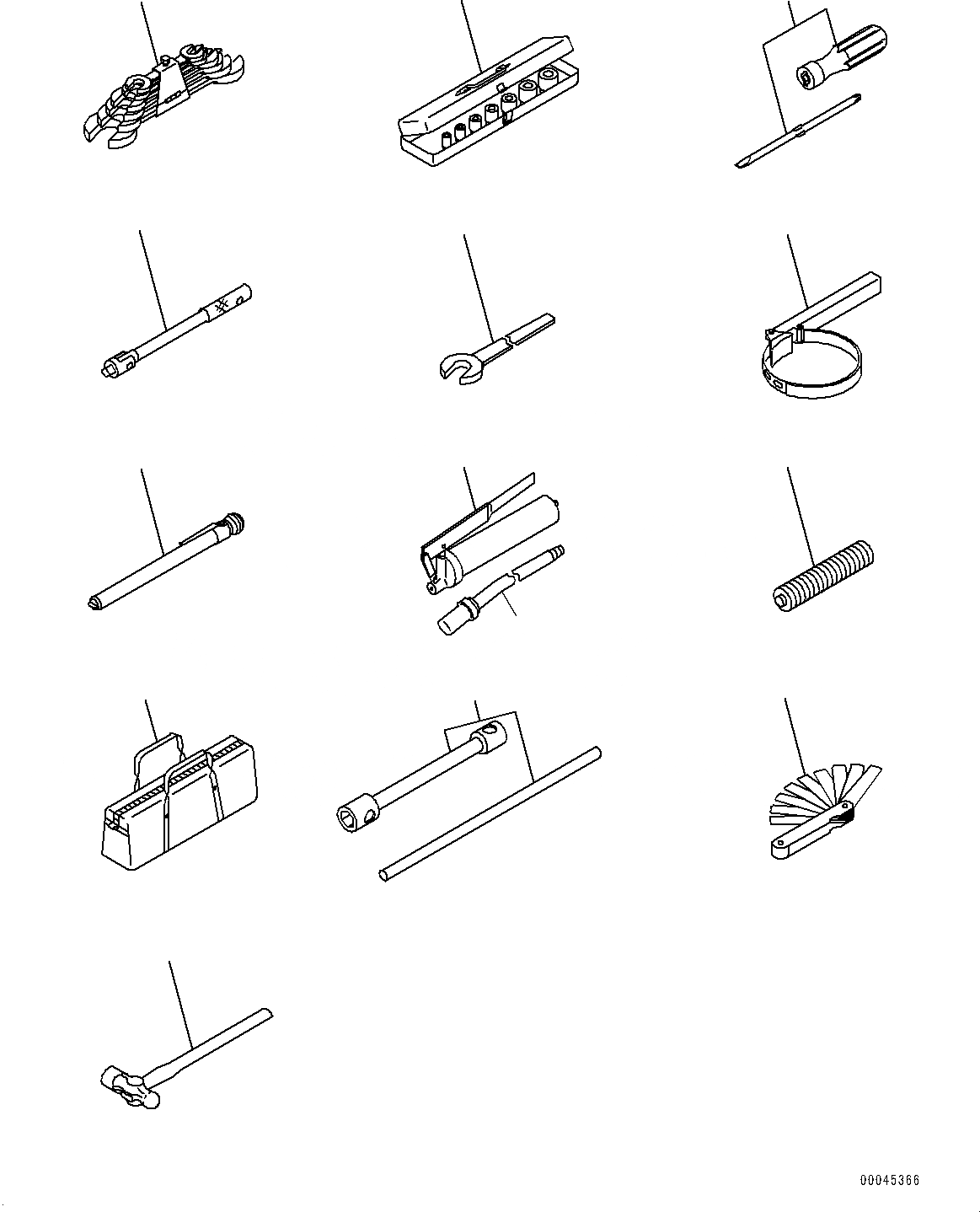 Схема запчастей Komatsu WA430-6 - ОСНОВН. ИНСТРУМЕНТ SET (№-) ОСНОВН. ИНСТРУМЕНТ SET, МОЛОТ