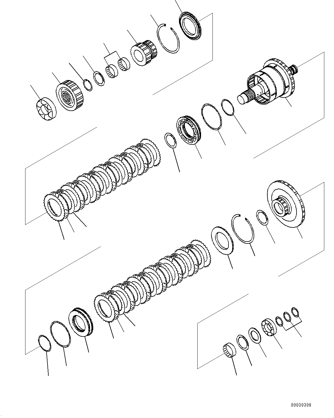 Схема запчастей Komatsu WA430-6 - ГИДРОТРАНСФОРМАТОР И ТРАНСМИССИЯ, 1 И 4 SPEED МУФТА (№-) ГИДРОТРАНСФОРМАТОР И ТРАНСМИССИЯ, БЕЗ ЭКСТРЕНН. РУЛЕВ. УПРАВЛЕНИЕ