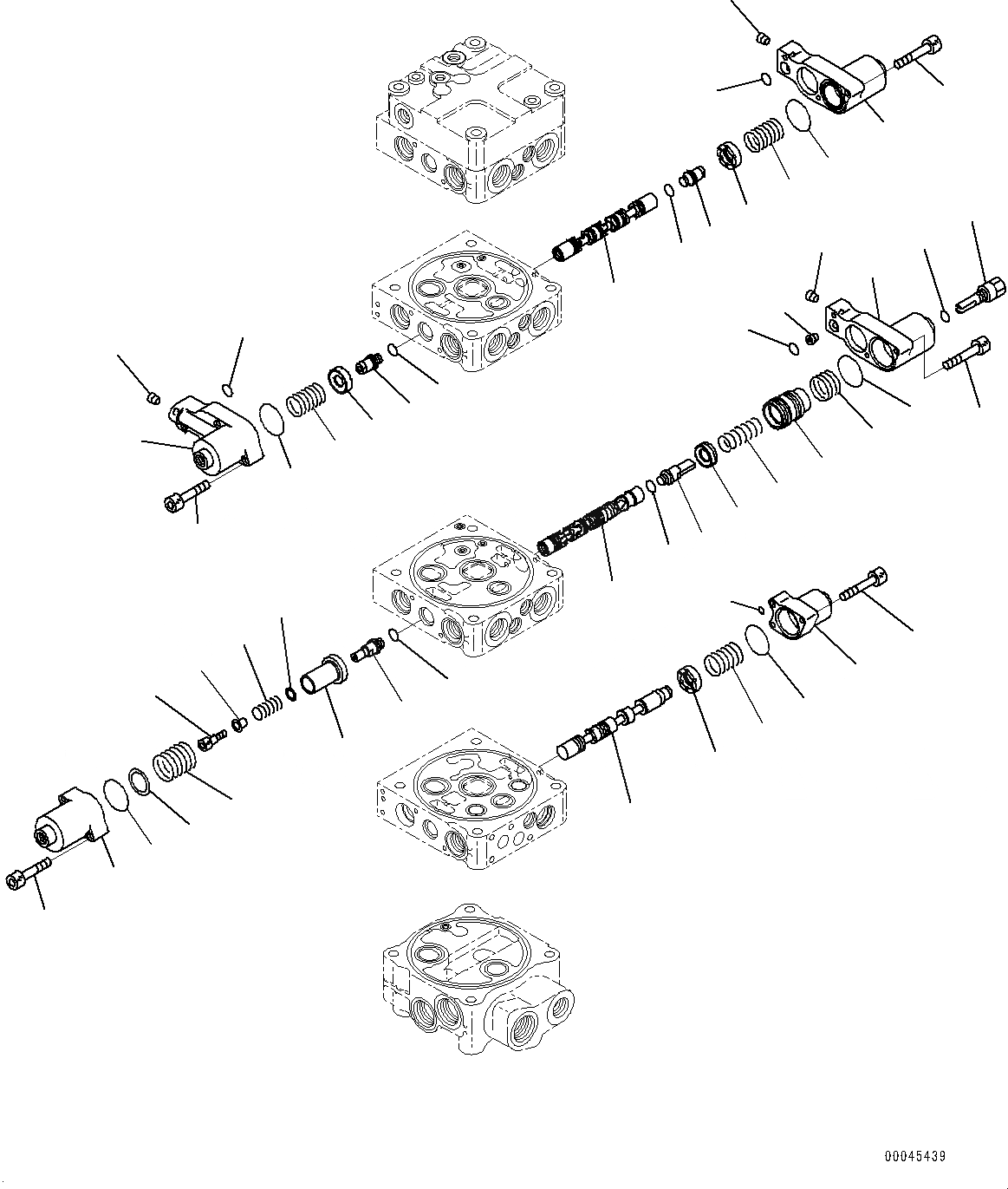 Схема запчастей Komatsu WA430-6 - ГИДРАВЛ УПРАВЛЯЮЩ. КЛАПАН, -КЛАПАН (/9) (№-) ГИДРАВЛ УПРАВЛЯЮЩ. КЛАПАН, 3-Х СЕКЦИОНН., ДЛЯ КРОМЕ ЯПОН.