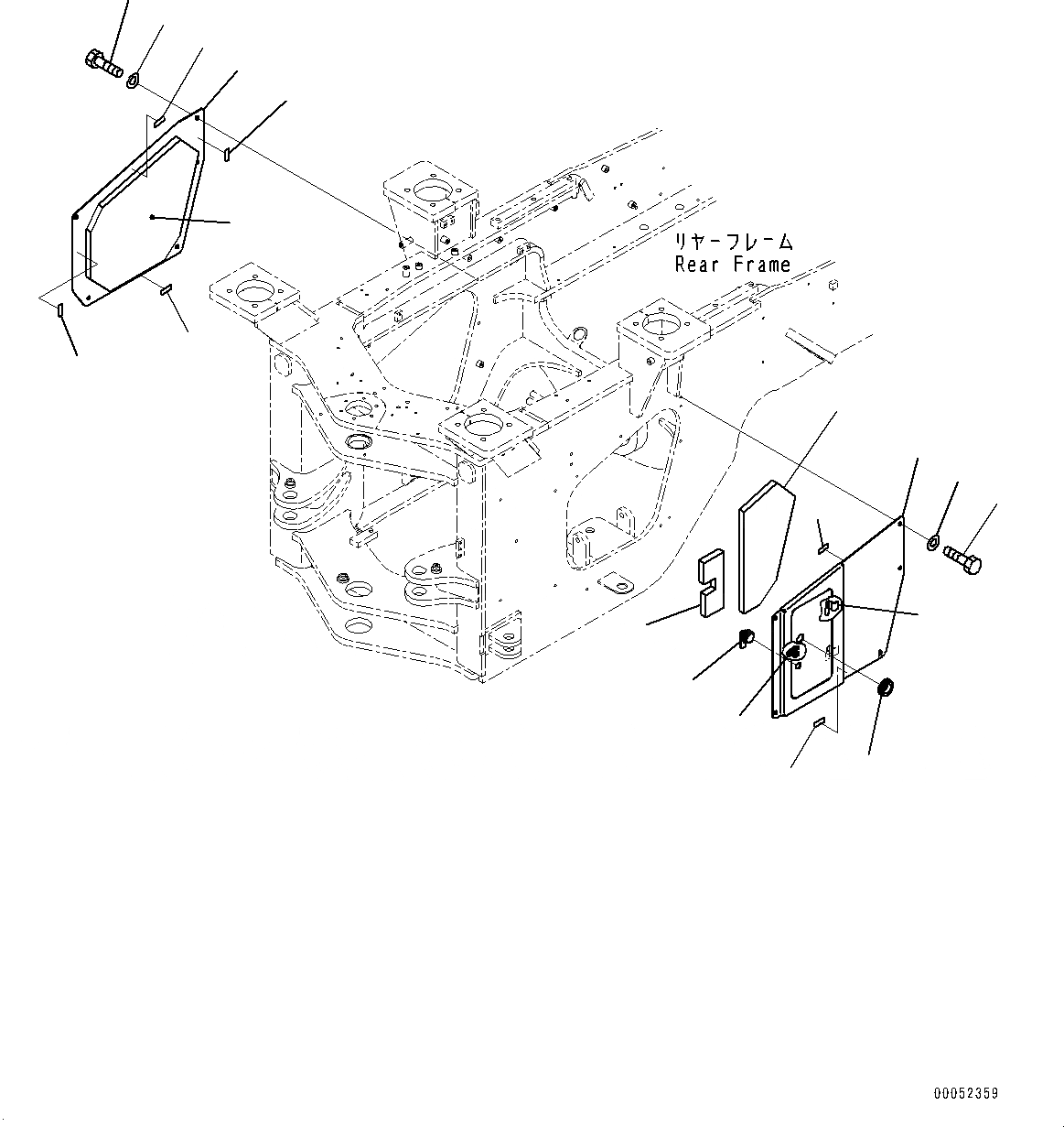 Схема запчастей Komatsu WA430-6 - СОЧЛ. СОЕД. БЛОКИР. BAR И РАМА COVER, БОКОВ. КРЫШКА (№-) СОЧЛ. СОЕД. БЛОКИР. BAR И РАМА COVER, 3-Х СЕКЦИОНН., ДЛЯ MACHINE С ЭЛЕКТРОНН. ГЛАВН. УПРАВЛ-Е (EPC) ГИДРАВЛS, ДЛЯ СТРАН ЕС NOISE REGURATIO