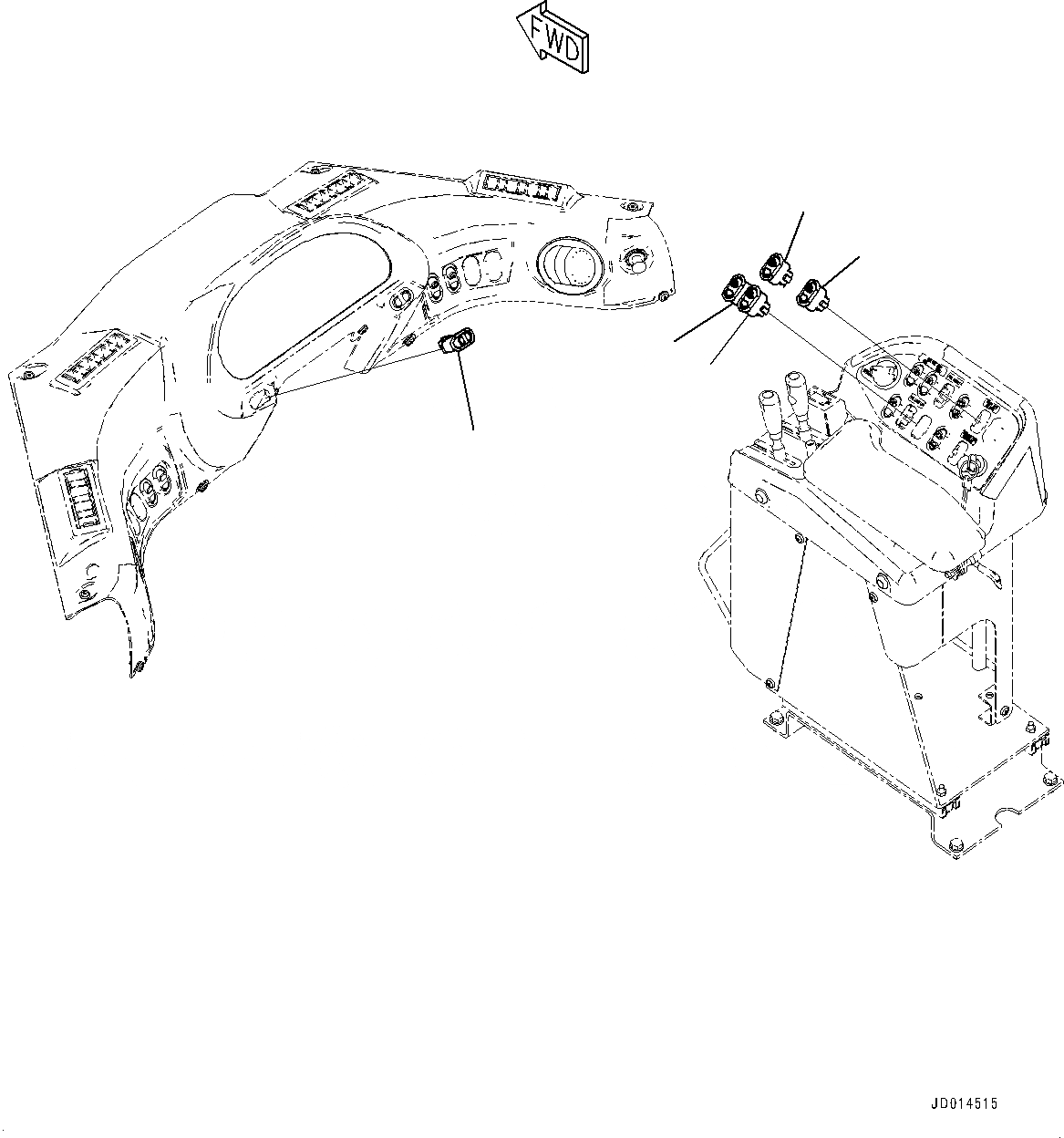 Схема запчастей Komatsu WA430-6 - ПЕРЕКЛЮЧАТЕЛЬ (№-) ПЕРЕКЛЮЧАТЕЛЬ, С ЭЛЕКТРОНН. УПРАВЛ-ЕLED ПОДВЕСКА СИСТЕМА (ECSS), С ЭКСТРЕНН. УПРАВЛ., С ГИДРОТРАНСФОРМАТОР БЛОКИР.UP, С ПЕРЕД.