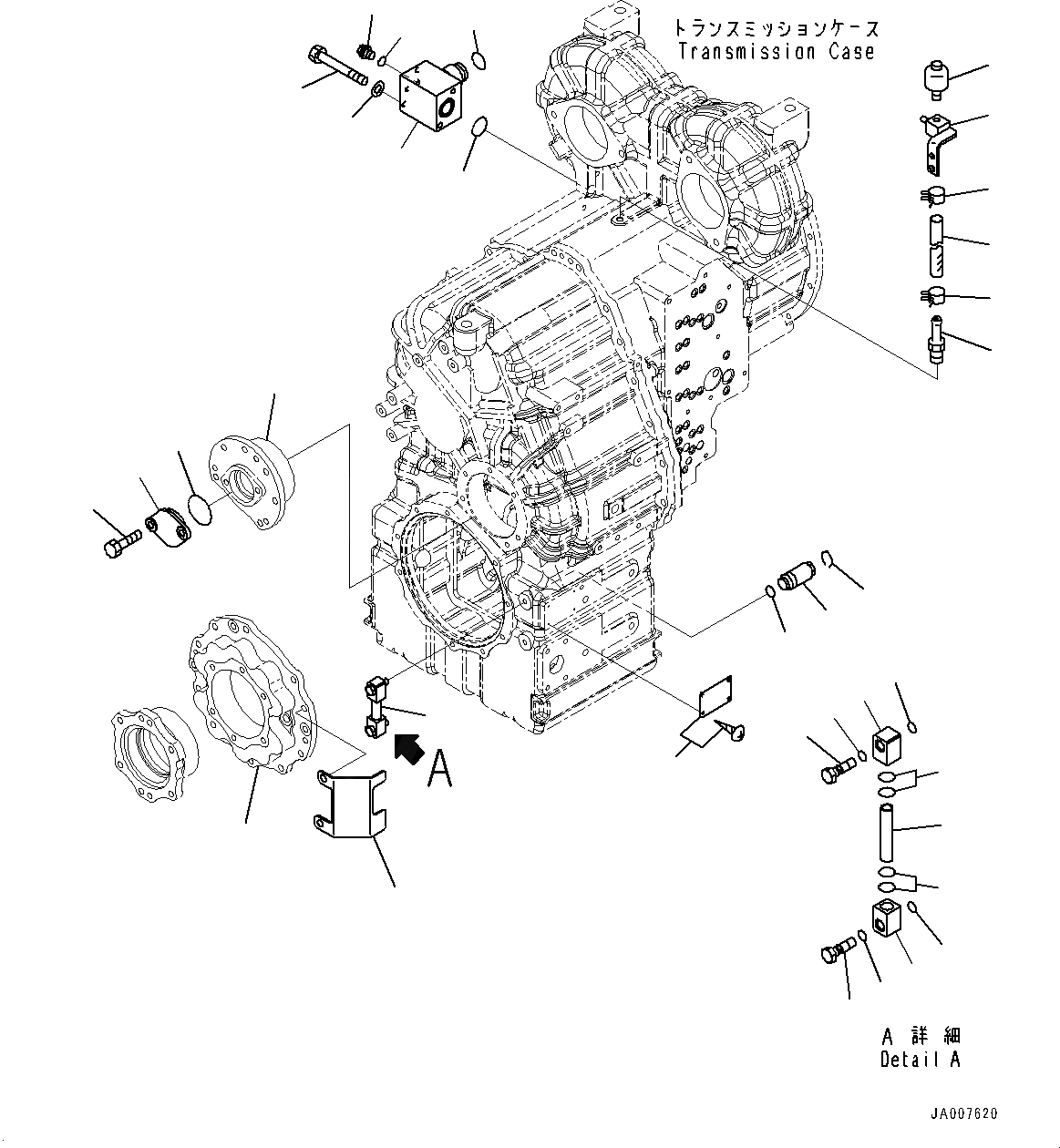 Схема запчастей Komatsu WA430-6 - ГИДРОТРАНСФОРМАТОР И ТРАНСМИССИЯ, АКСЕССУАРЫ (/) (№-) ГИДРОТРАНСФОРМАТОР И ТРАНСМИССИЯ, С ЭКСТРЕНН. УПРАВЛ.