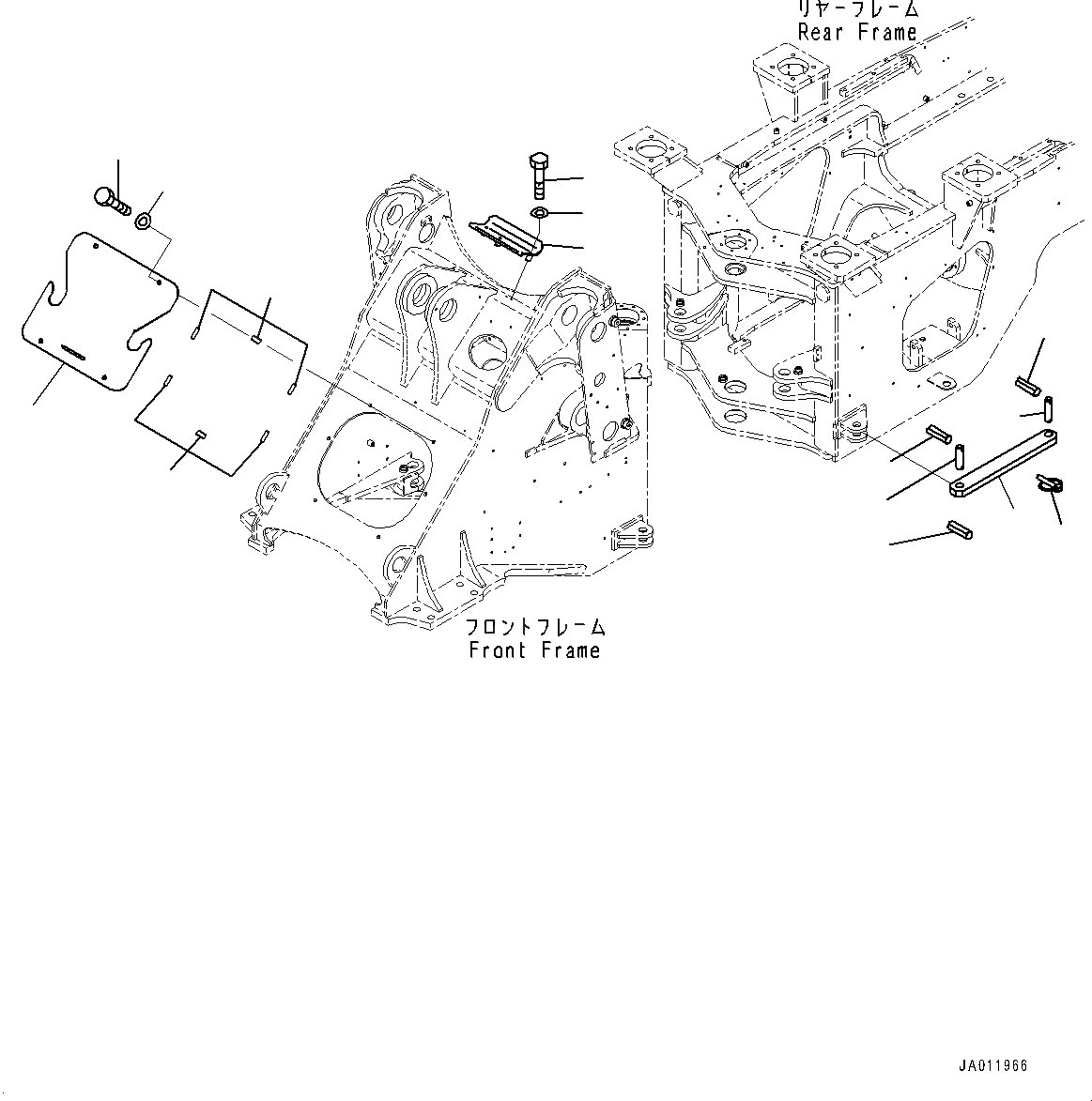 Схема запчастей Komatsu WA430-6 - СОЧЛ. СОЕД. БЛОКИР. BAR И РАМА COVER, ПЕРЕДН. КРЫШКА(№-) СОЧЛ. СОЕД. БЛОКИР. BAR И РАМА COVER, 3-Х СЕКЦИОНН., С ЯЩИК Д/ИНСТРУМЕНТА, ДЛЯ СЕВ. АМЕРИКИ