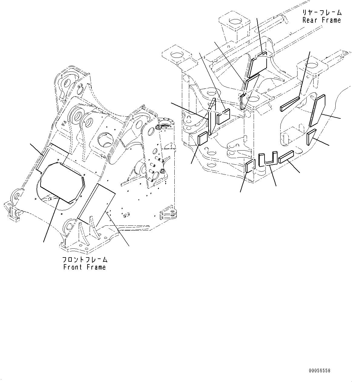 Схема запчастей Komatsu WA430-6 - СОЧЛ. СОЕД. БЛОКИР. BAR И РАМА COVER, ЩИТКИ (№-) СОЧЛ. СОЕД. БЛОКИР. BAR И РАМА COVER, 2-Х СЕКЦИОНН., С POWERTRAIN НИЖН. ЗАЩИТА, С ЯЩИК Д/ИНСТРУМЕНТА, ДЛЯ СЕВ. АМЕРИКИ