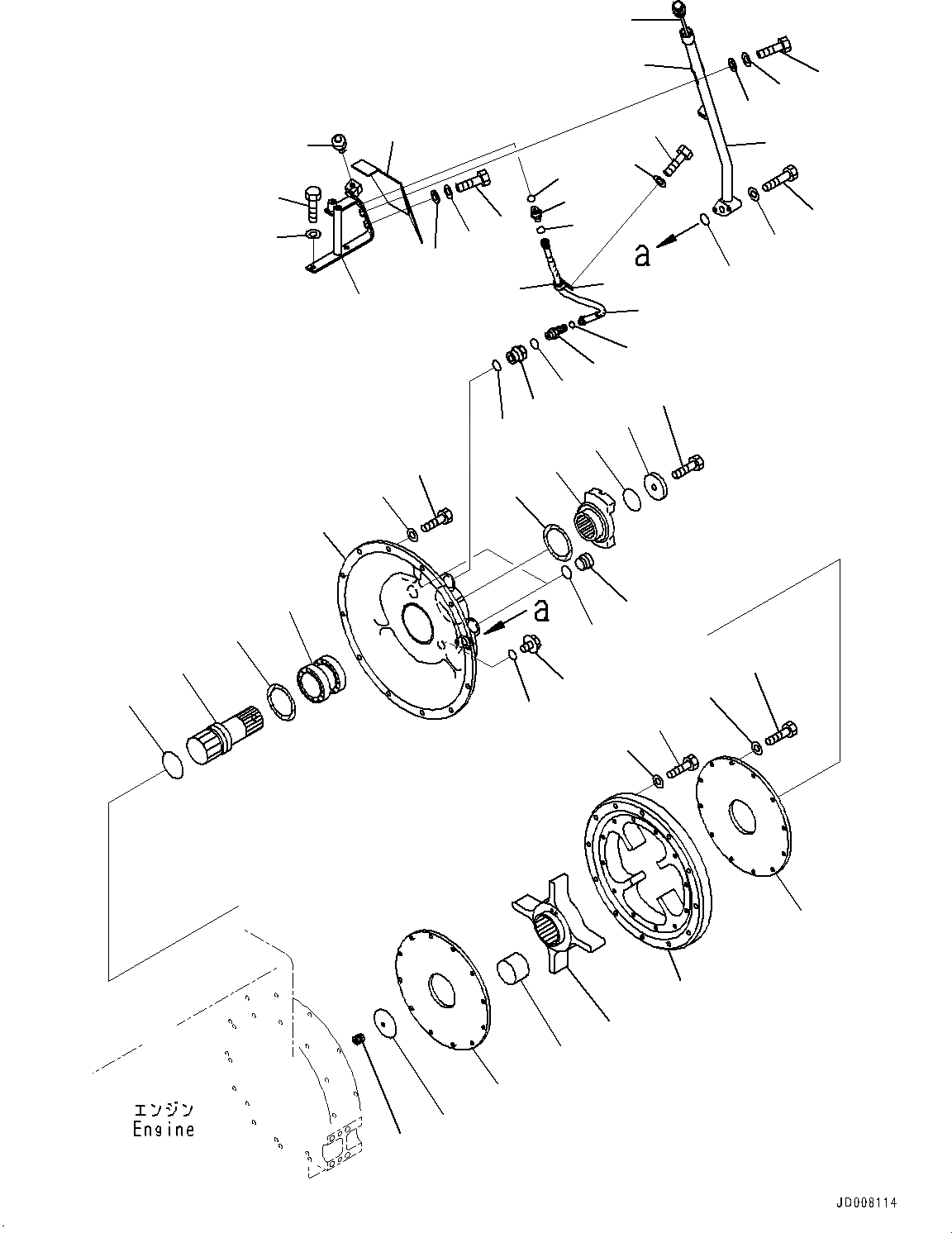 Схема запчастей Komatsu D155A-6R - ДЕМПФЕР (№877-) ДЕМПФЕР
