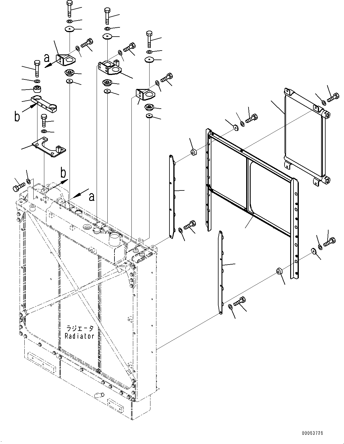 Схема запчастей Komatsu D155A-6R - СИСТЕМА ОХЛАЖДЕНИЯ, МАСЛООХЛАДИТЕЛЬ (№8-) СИСТЕМА ОХЛАЖДЕНИЯ, С КРЫШКА МАСЛОНАЛИВНОГО ПАТРУБКА БЛОКИРОВКА И КРЫШКИБЛОКИР., РАДИАТОР СЕРДЦЕВИНА ЗАЩИТАIVE РЕШЕТКА