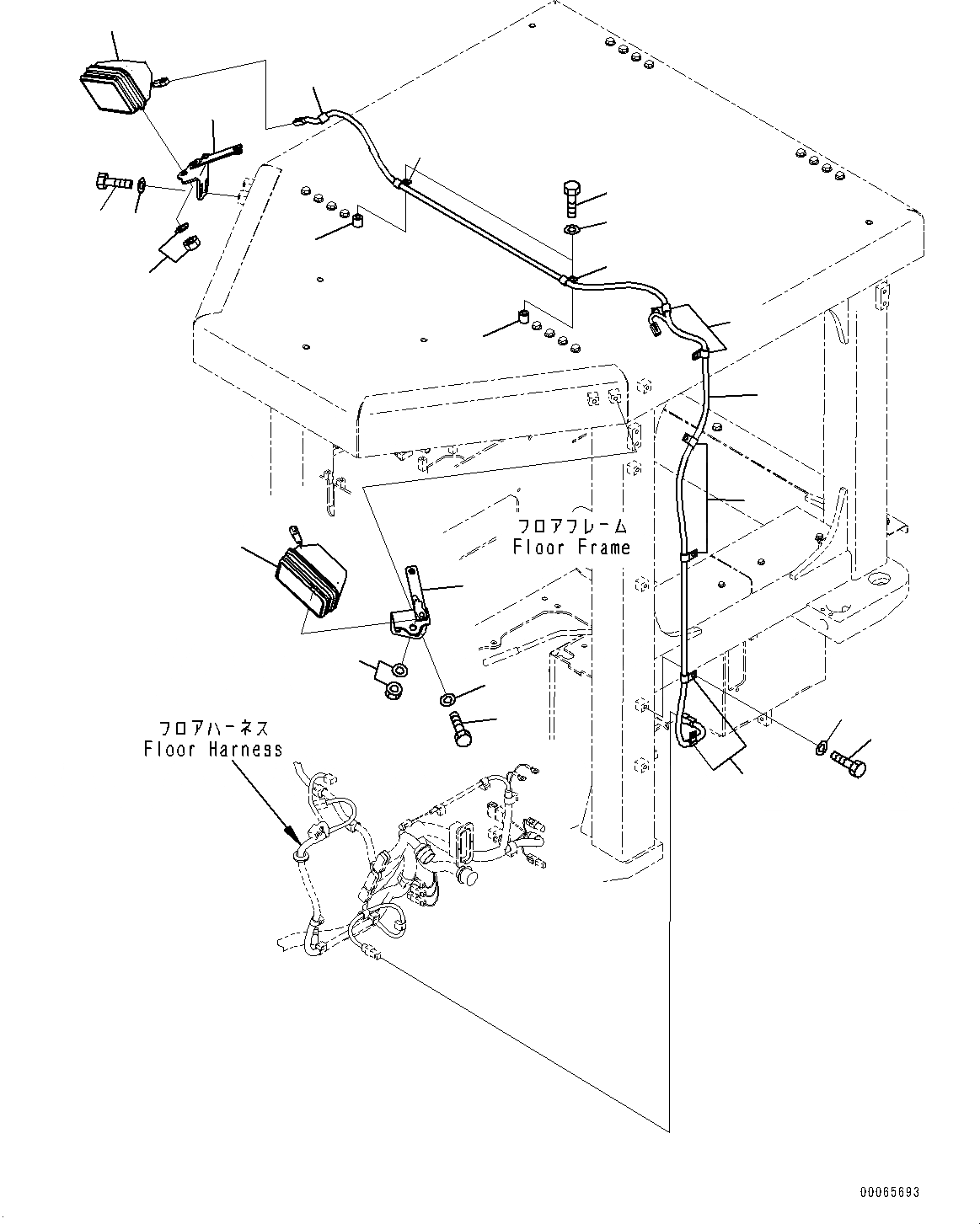 Схема запчастей Komatsu D155A-6R - ПЕРЕДН. ЛАМПА РАБОЧ. ОСВЕЩЕНИЯ (№877-) ПЕРЕДН. ЛАМПА РАБОЧ. ОСВЕЩЕНИЯ, ДЛЯ ДОПОЛН. ПЕРЕДН. ЛАМПА РАБОЧ. ОСВЕЩЕНИЯ
