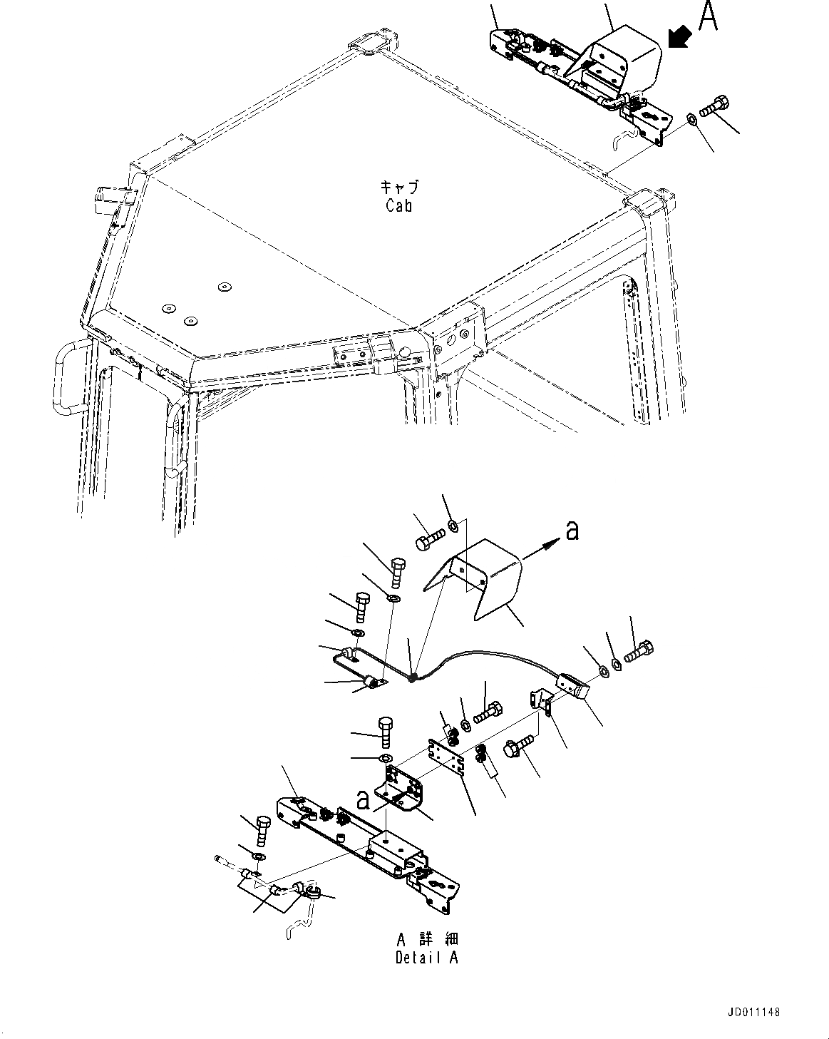Схема запчастей Komatsu D155A-6R - ЗАДН.VIEW CAMERA (№877-) ЗАДН.VIEW CAMERA