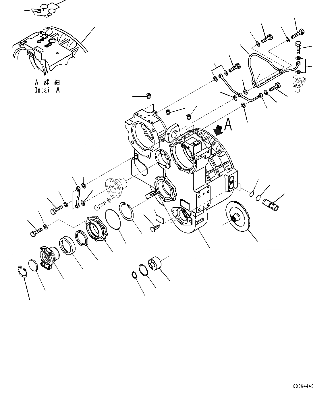 Схема запчастей Komatsu D155A-6R - СИЛОВАЯ ПЕРЕДАЧА, КОРПУС ГИДРОТРАНСФОРМАТОРА (№877-) СИЛОВАЯ ПЕРЕДАЧА