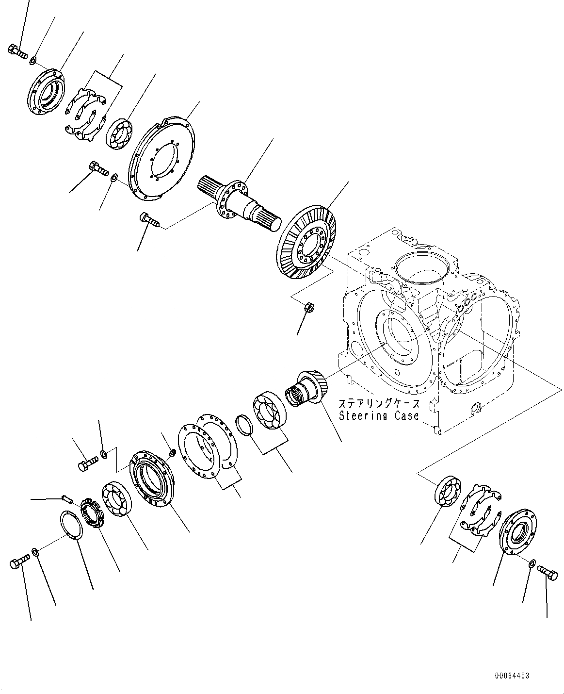 Схема запчастей Komatsu D155A-6R - СИЛОВАЯ ПЕРЕДАЧА, КОНИЧЕСКАЯ ПЕРЕДАЧА С ВАЛОМ (№877-) СИЛОВАЯ ПЕРЕДАЧА