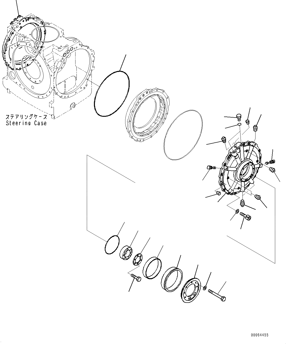 Схема запчастей Komatsu D155A-6R - СИЛОВАЯ ПЕРЕДАЧА, БОРТОВ. ФРИКЦИОН И РУЛЕВ. УПРАВЛЕНИЕ ТОРМОЗ. (/) (№87-) СИЛОВАЯ ПЕРЕДАЧА